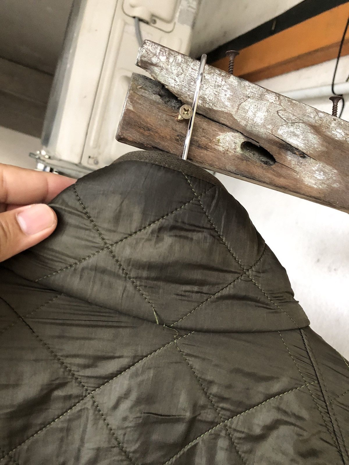Barbour Vintage Barbour Polar Quilt Zipper Jacket Army Green Size US M / EU 48-50 / 2 - 14 Thumbnail