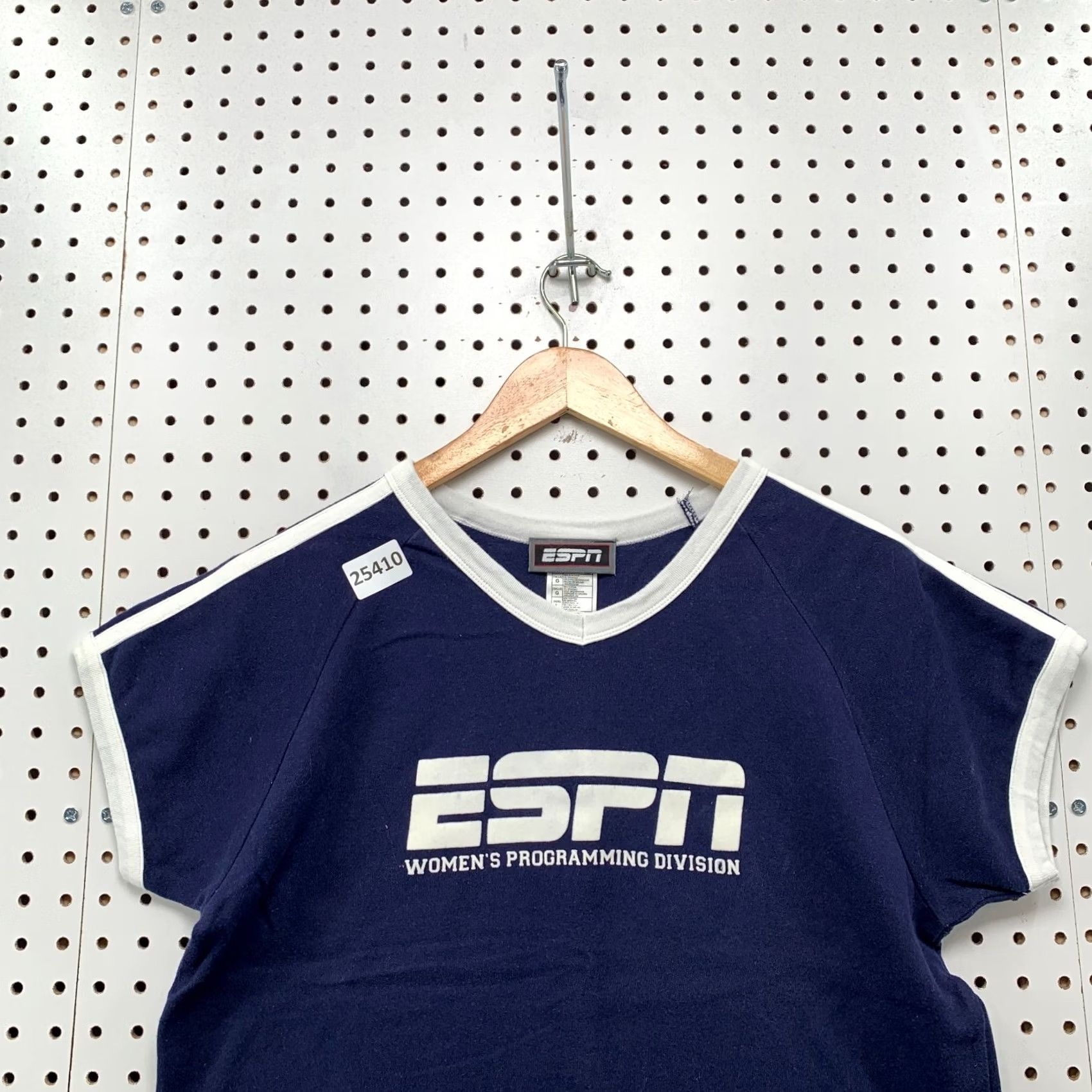 Spell VINTAGE ESPN Shirt Womens L Blue Whit Spell Out Ladies Top 5x22 Size L / US 10 / IT 46 - 2 Thumbnail