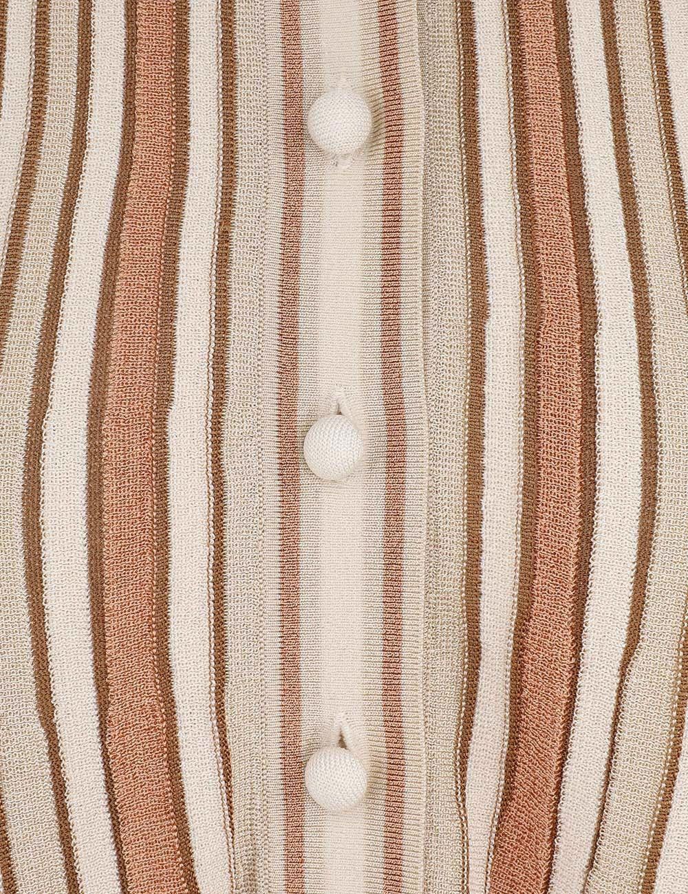 Zimmermann oc11z1025 Crush Metallic Stripe Cardigan in Multicolor Size L / US 10 / IT 46 - 2 Thumbnail