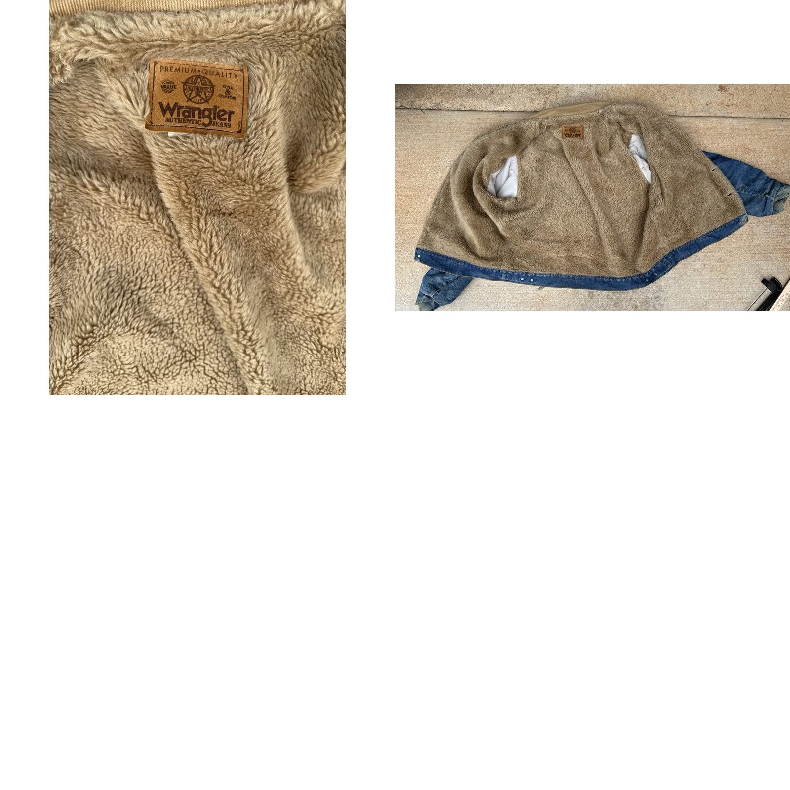 Wrangler VINTAGE Wrangler Denim Jacket XL Chore Outdoor 1980s USA MADE Blue Sherpa Trucker Mens Mens Size US XL / EU 56 / 4 - 9 Thumbnail