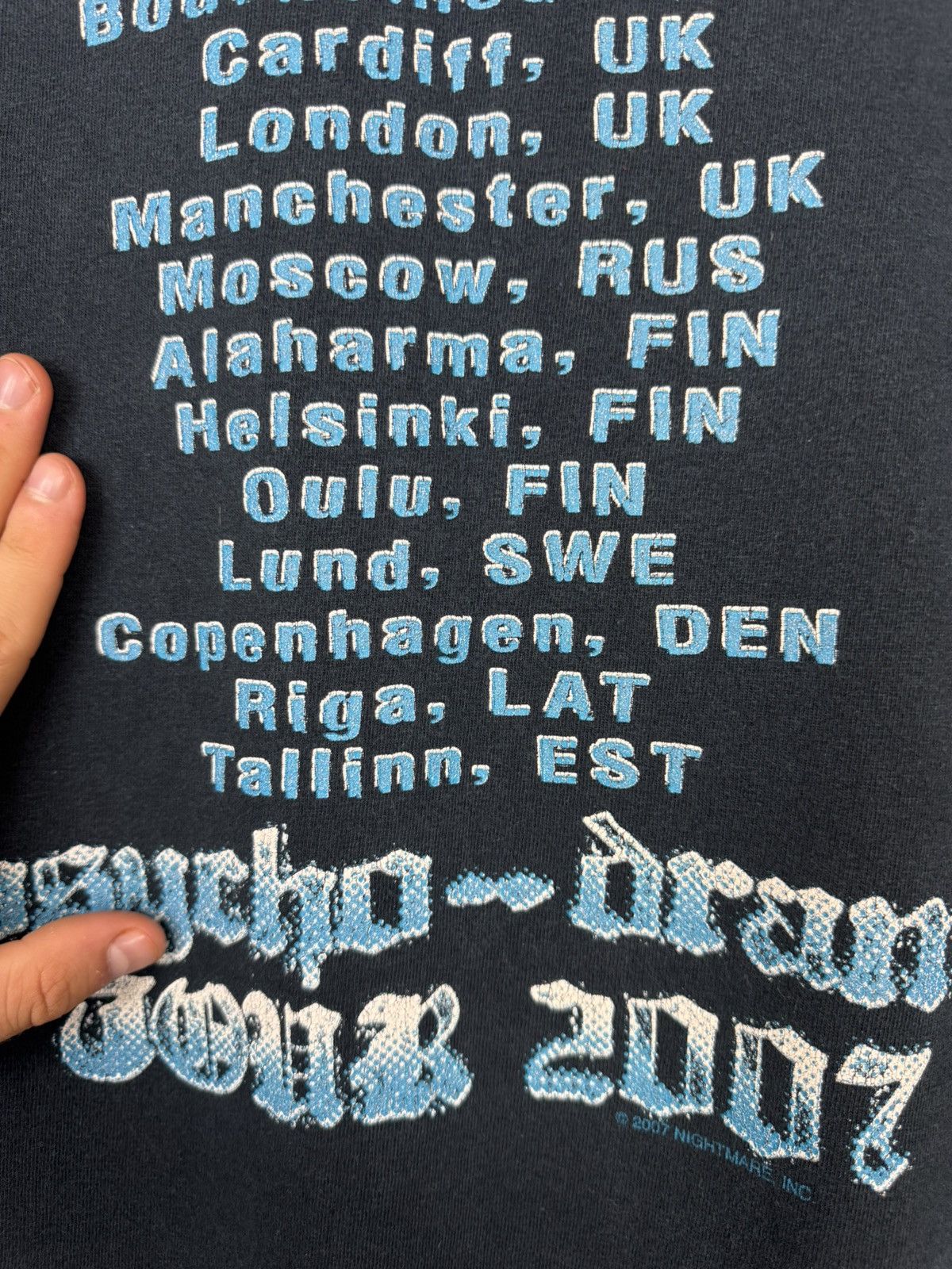 Band Tees Alice Cooper Psycho Drama Tour 2007 Distressed T-shirt Size US L / EU 52-54 / 3 - 20 Thumbnail