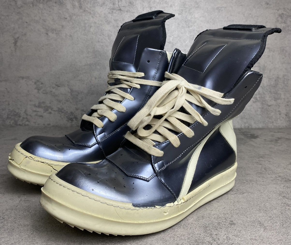 Rick Owens RICK OWENS - SS15 FAUN METALLIC SILVER GEOBASKET Size US 8 / IT 38 - 7 Thumbnail