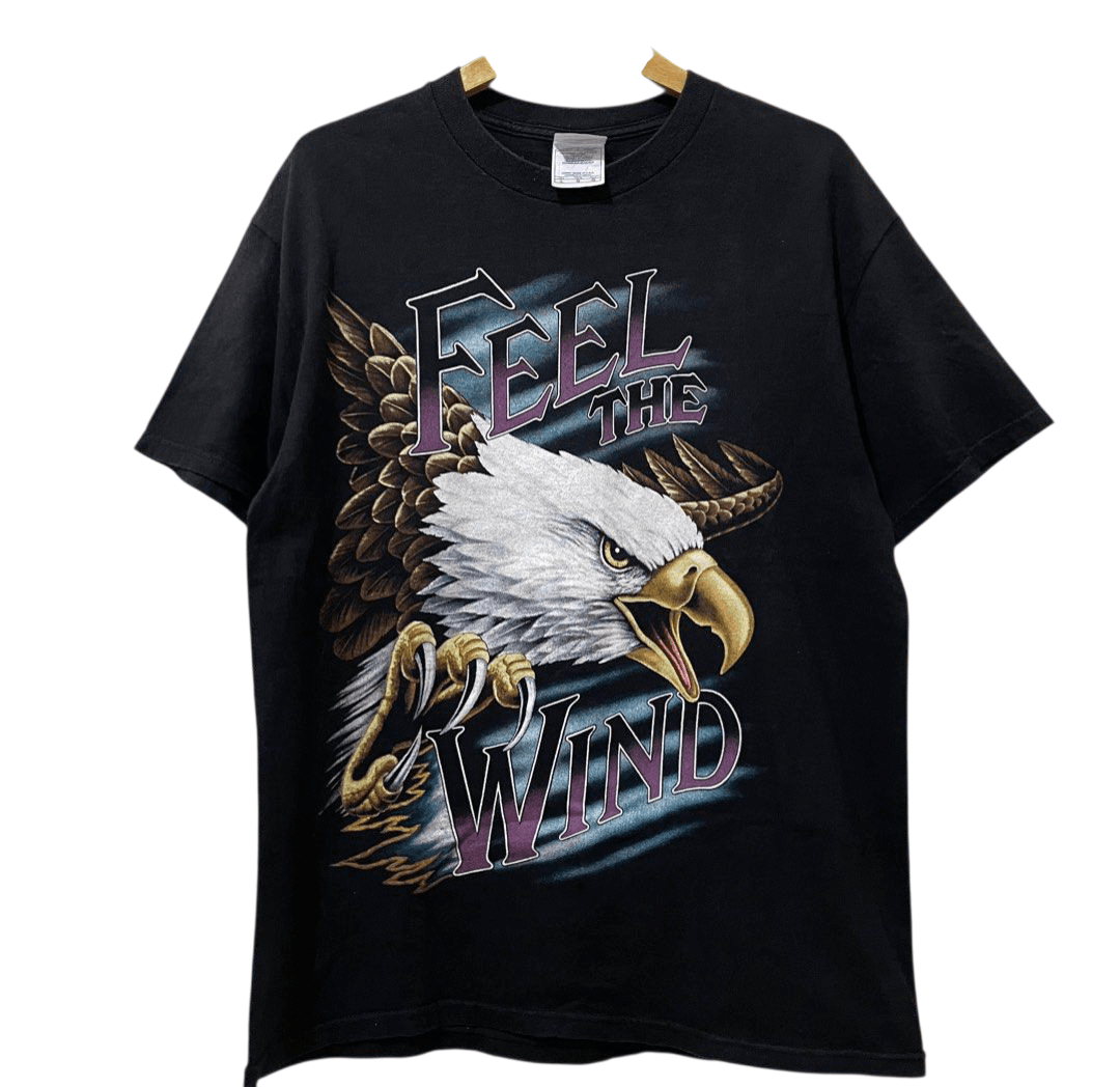 Vintage 90s American Thunder Feel The Wind Tshirt Kanye West Size US XL / EU 56 / 4 - 1 Thumbnail