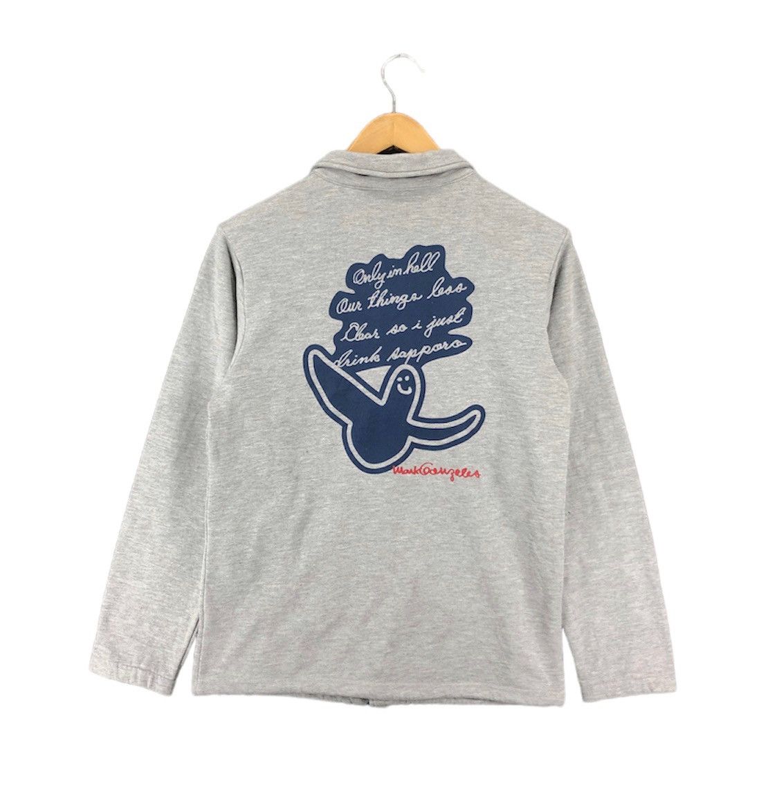 Designer MARK GONZALES Button Down Sweatshirt #2000-53 Size US S / EU 44-46 / 1 - 1 Thumbnail
