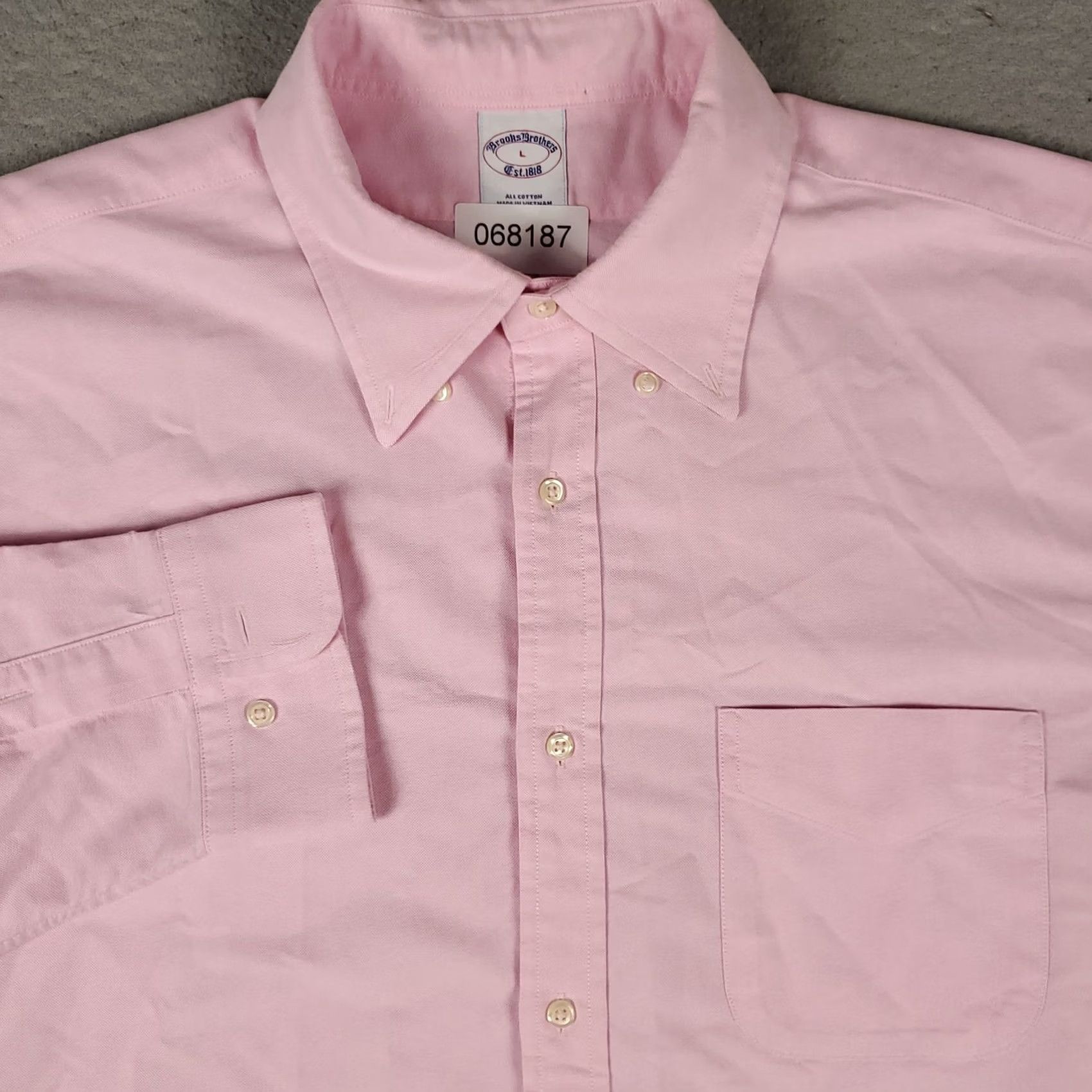 Brooks Brothers Brooks Brothers Shirt Mens Large Pink Casual Button Up Long Sleeve Regular Fit Color Pink 100% Cotton Solid Button-Down Collar Adult Mens Size US L / EU 52-54 / 3 - 2 Thumbnail