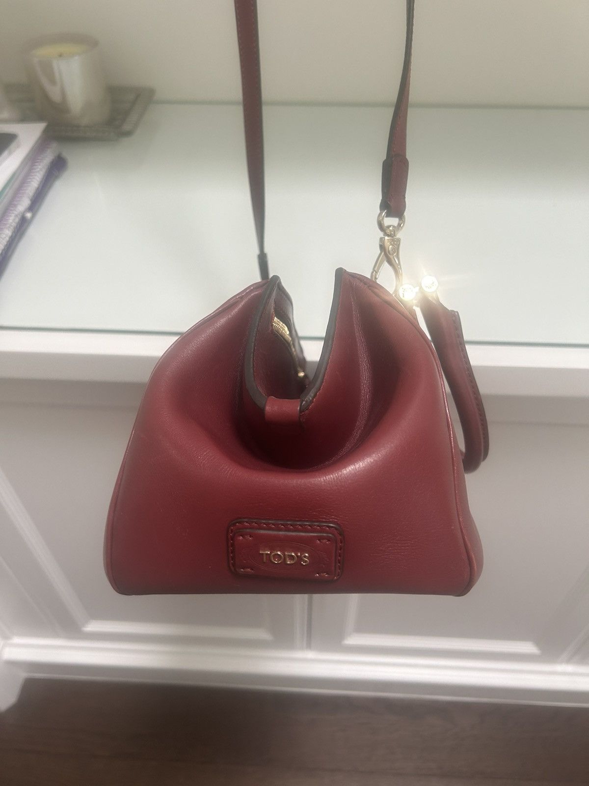 Tod's *VINTAGE* Tod’s maroon luxury tote bag Size ONE SIZE - 4 Thumbnail