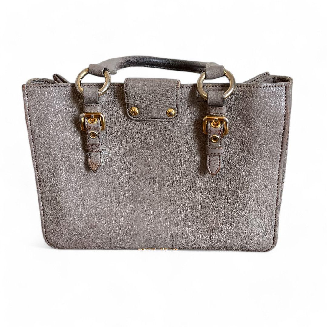 Miu Miu Miu Miu - Madras Leather Handbag Gray Shoulder Bag Size ONE SIZE - 2 Thumbnail