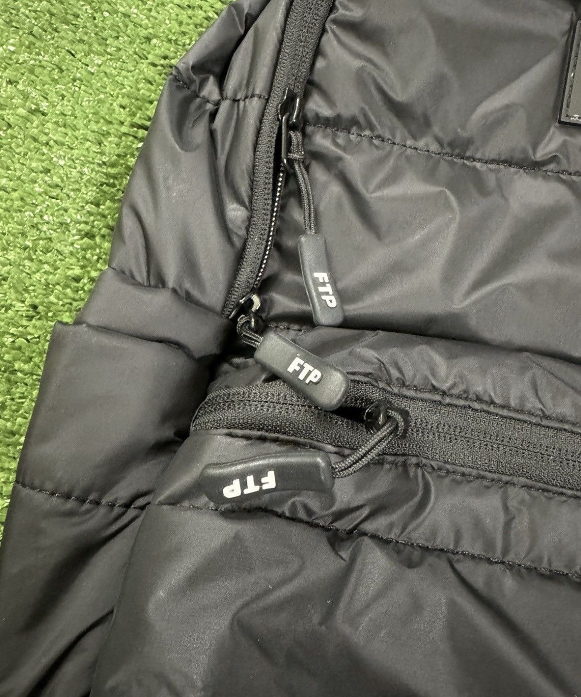Fuck The Population FTP Logo Puffer Black Backpack - 14” x 16” - NEW Size ONE SIZE - 8 Thumbnail