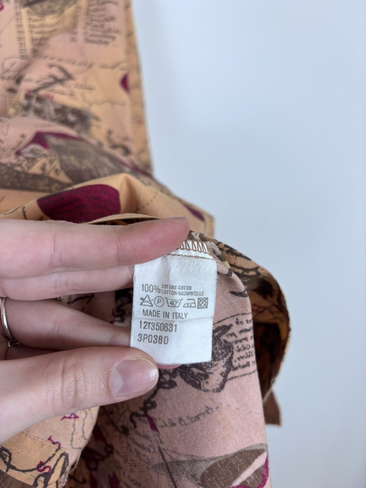 Gianfranco Ferre Vintage Gianfranco Ferre Men’s Map AOP Short Sleeve Shirt Size US XL / EU 56 / 4 - 14 Thumbnail