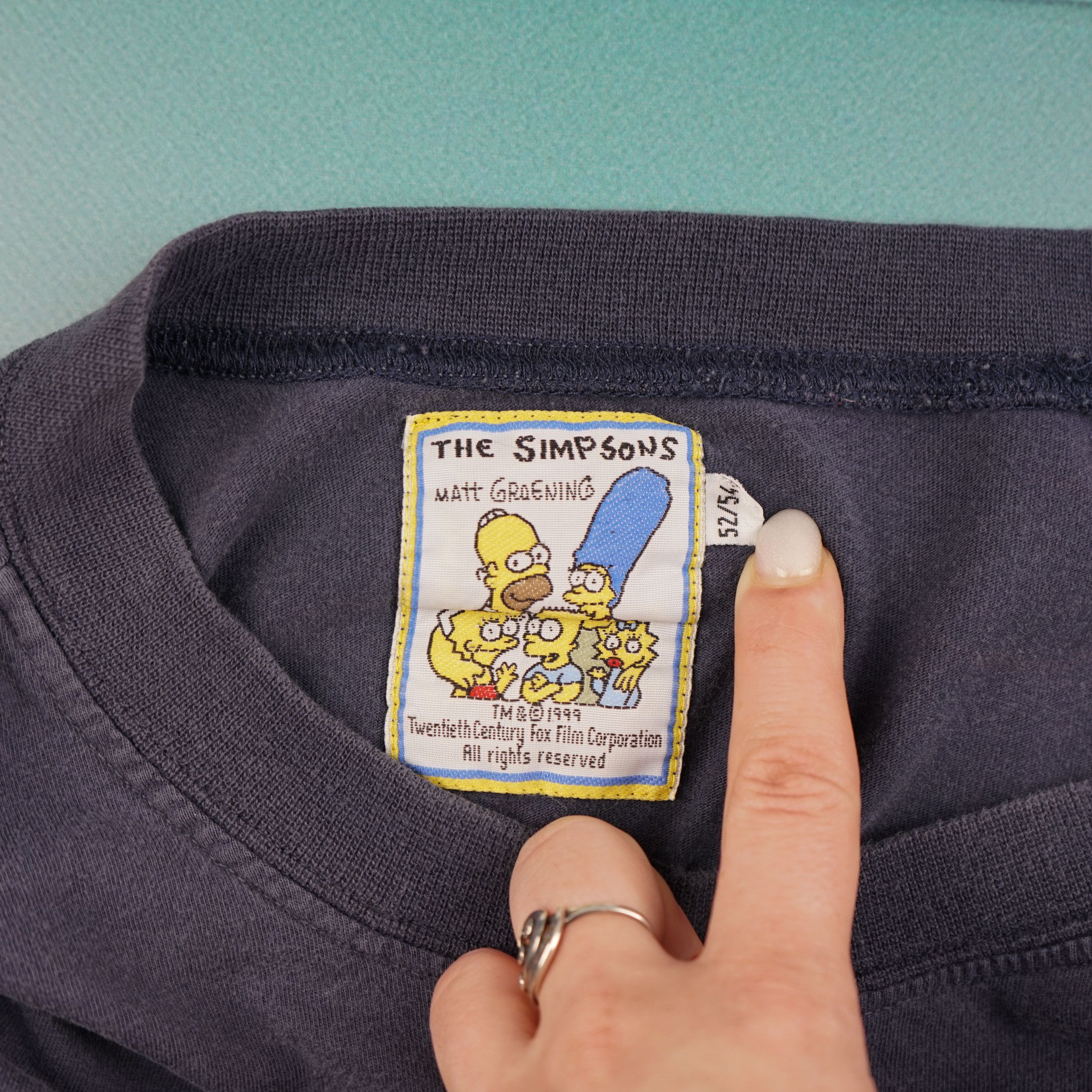 Cartoon Network × The Simpsons × Vintage 1999 Bart And Homer Simpsons T-Shirt FBI Agents Size US XXL / EU 58 / 5 - 6 Thumbnail