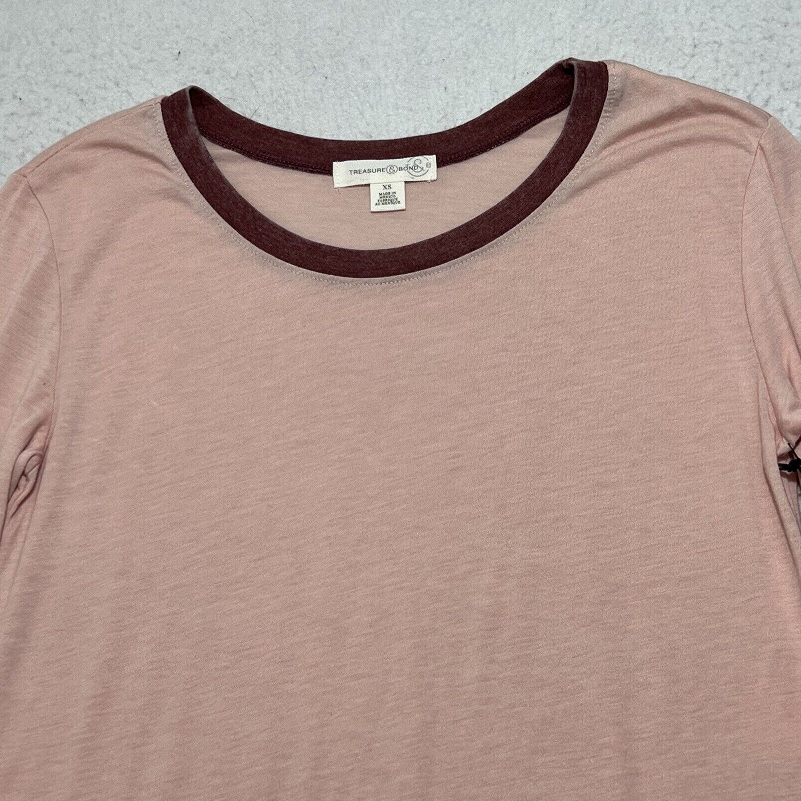 Treasure & Bond Treasure & Bond Tee Pink Smoke Red Lightweight T Shirt Size XS / US 0-2 / IT 36-38 - 2 Thumbnail