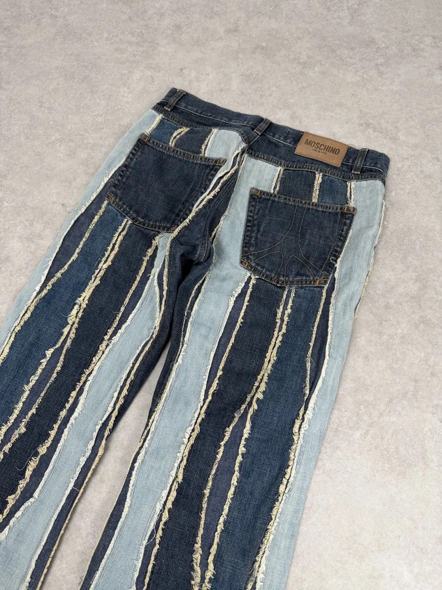 Moschino 2000s Moschino Denim Lines Blue Destroyed Jeans Size US 30 / EU 46 - 6 Thumbnail