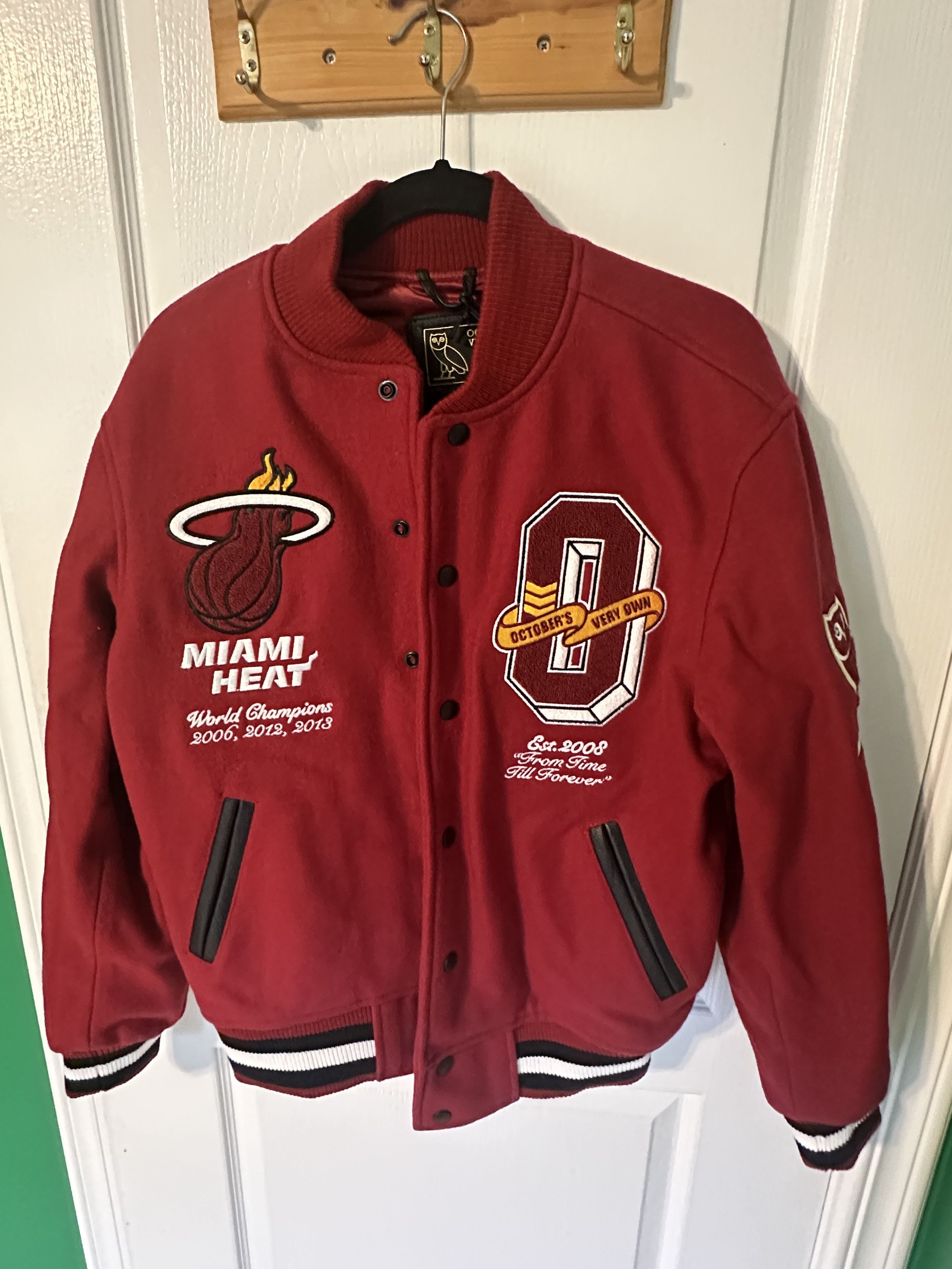 Drake × October's Very Own October’s Very Own x NBA Miami Heat Varsity Jacket - Medium Size US M / EU 48-50 / 2 - 3 Thumbnail