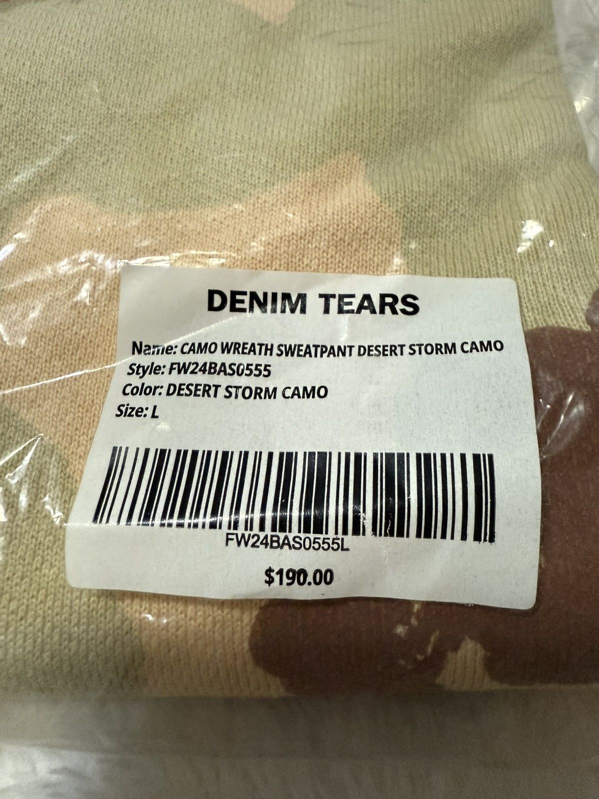 DENIM TEARS Denim Tears Camo Wreath Sweatpants Desert Storm Tan sz L Size US 34 / EU 50 - 11 Thumbnail