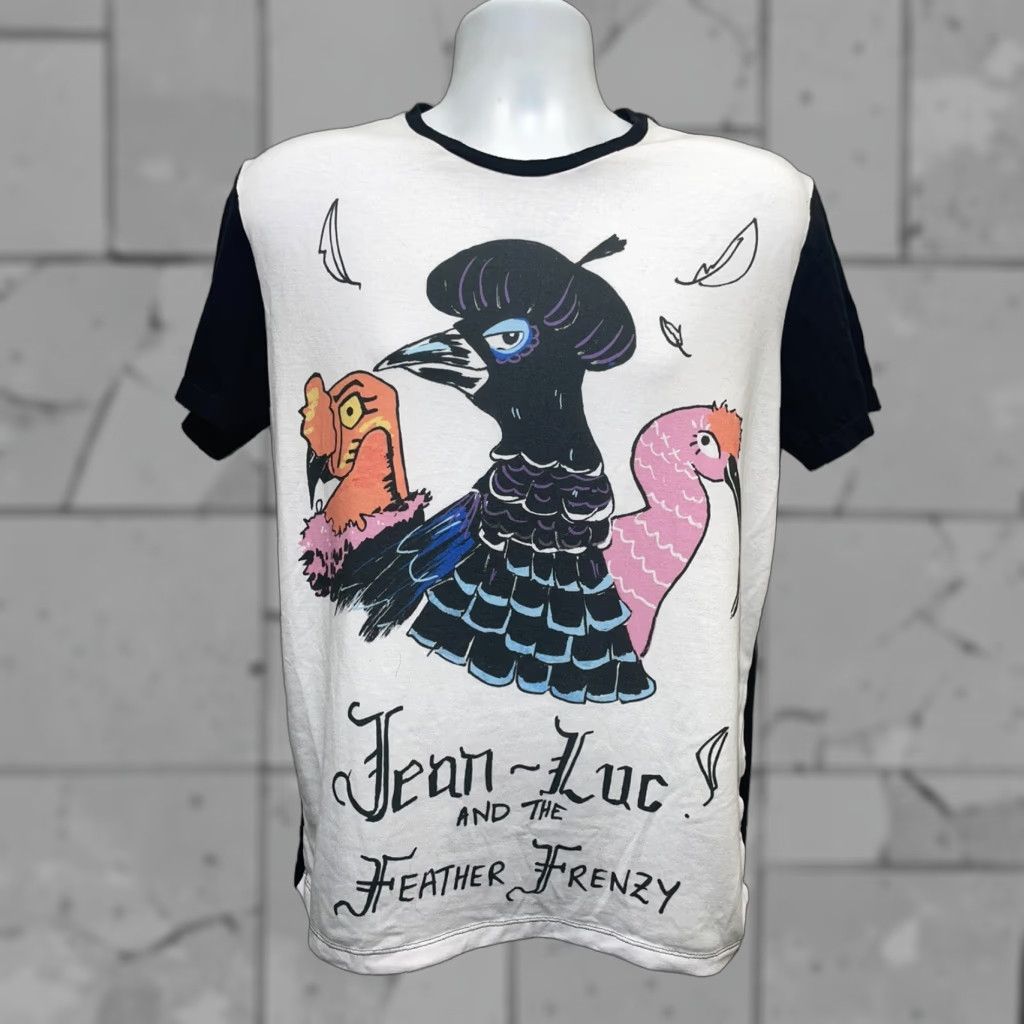 Vintage Jean~Luc And The Feather Frenzy Short Sleeve Graphic T-Shirt Mens M Black Shirt Mens M Black Jean~Luc T-Shirt Short Sleeve Graphic Size US M / EU 48-50 / 2 - 1 Thumbnail