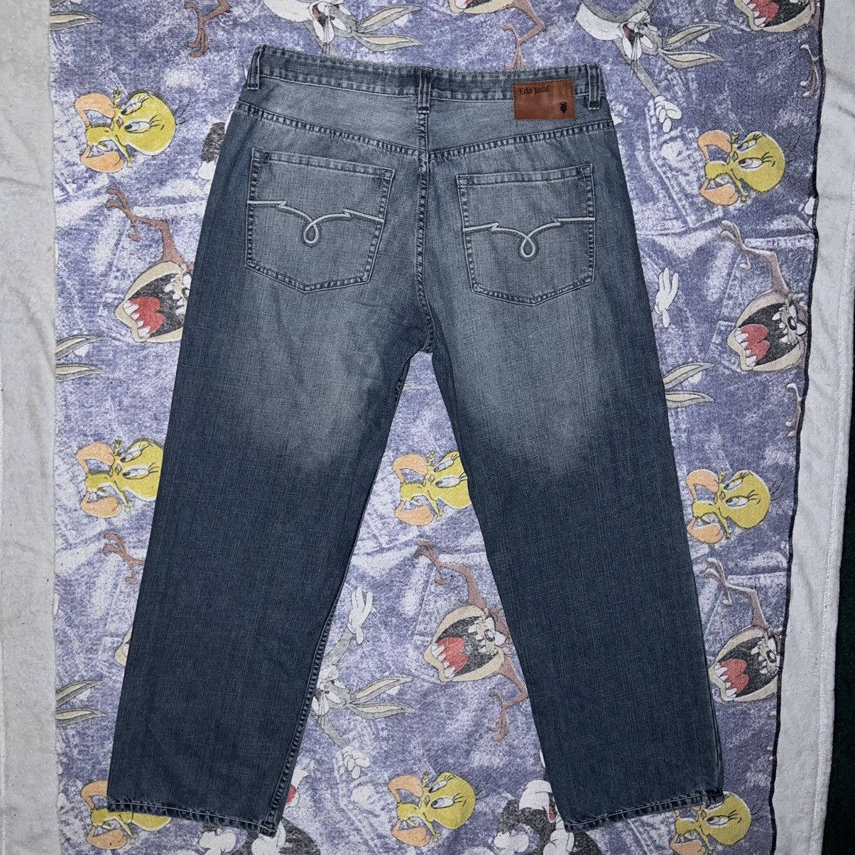 image of Ecko Unltd Jeans Baggy Y2K Faded Wide Leg Loose Southpole 38 in Denim, Men's