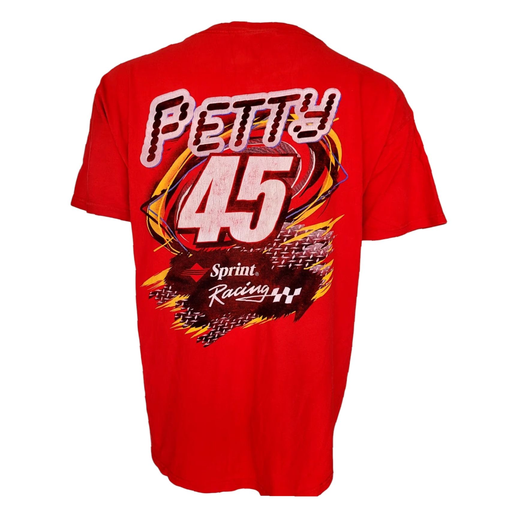 Delta Vintage Kyle Petty NASCAR Sprint Racing T-Shirt Delta Red XL Cotton Preshrunk Graphic Crew Neck Short Sleeve Mens Shoes Size US XL / EU 56 / 4 - 3 Thumbnail