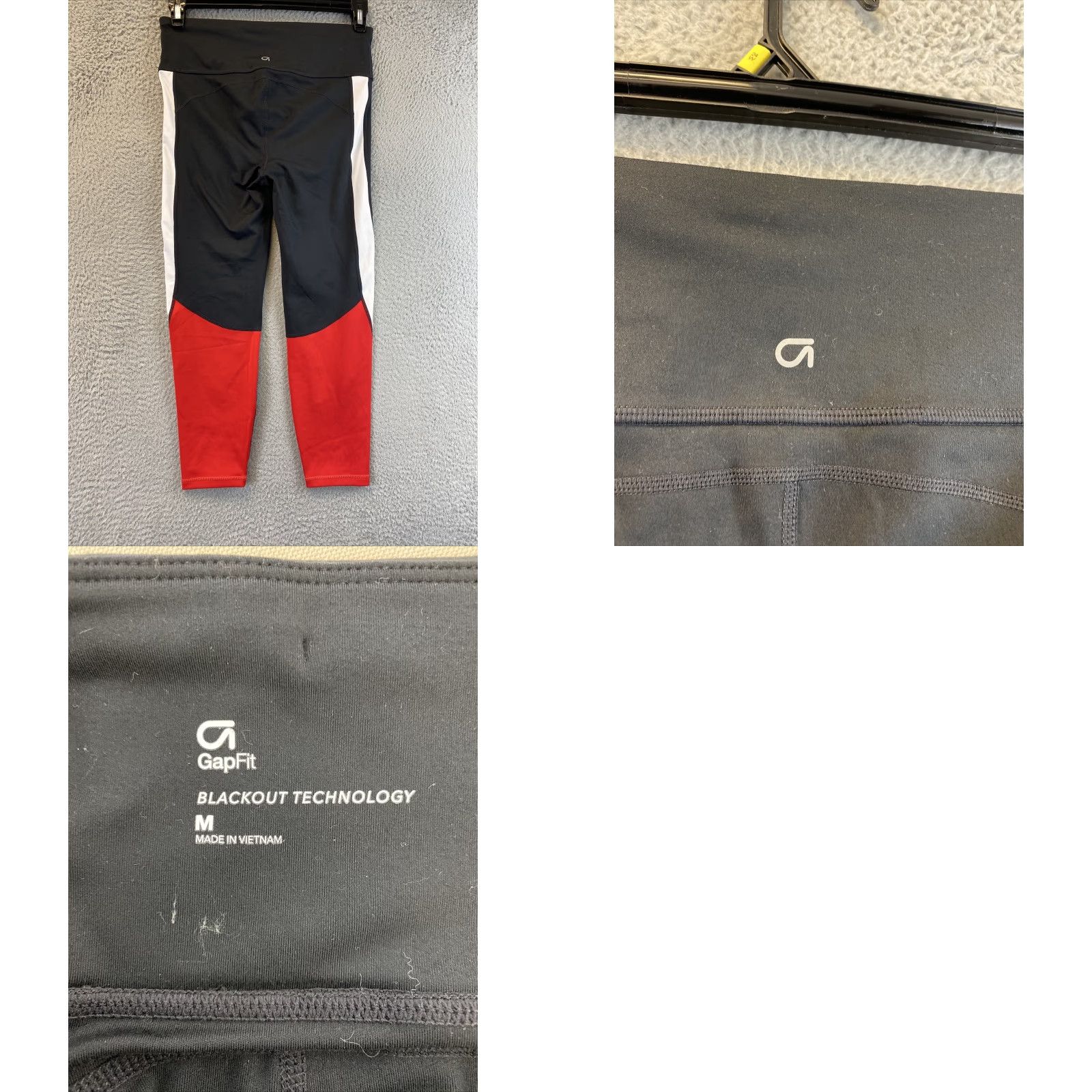 Vintage Gapfit Gap Leggings M High-Waisted Red Black White 30-55 Size 32" / US 10 / IT 46 - 8 Thumbnail