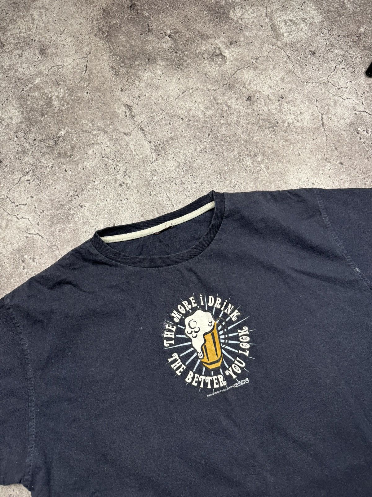 Japanese Brand Vintage Fishbone Suck my Dick Xplicit drink Y2K Beer t-shirt Size US M / EU 48-50 / 2 - 2 Thumbnail