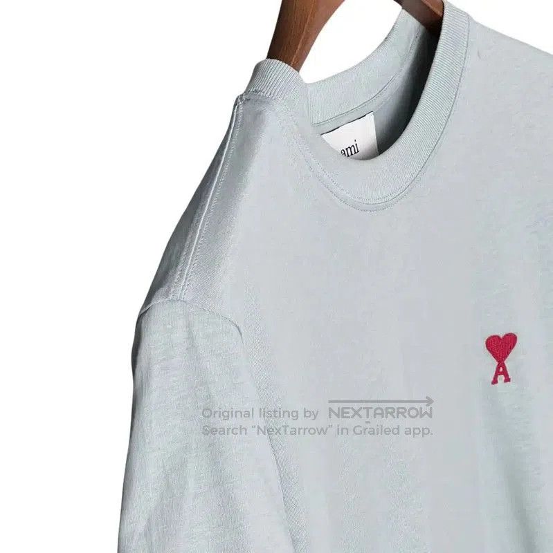 AMI AMI Summer Light Blue Embroidered T-Shirt . Size US XS / EU 42 / 0 - 6 Thumbnail