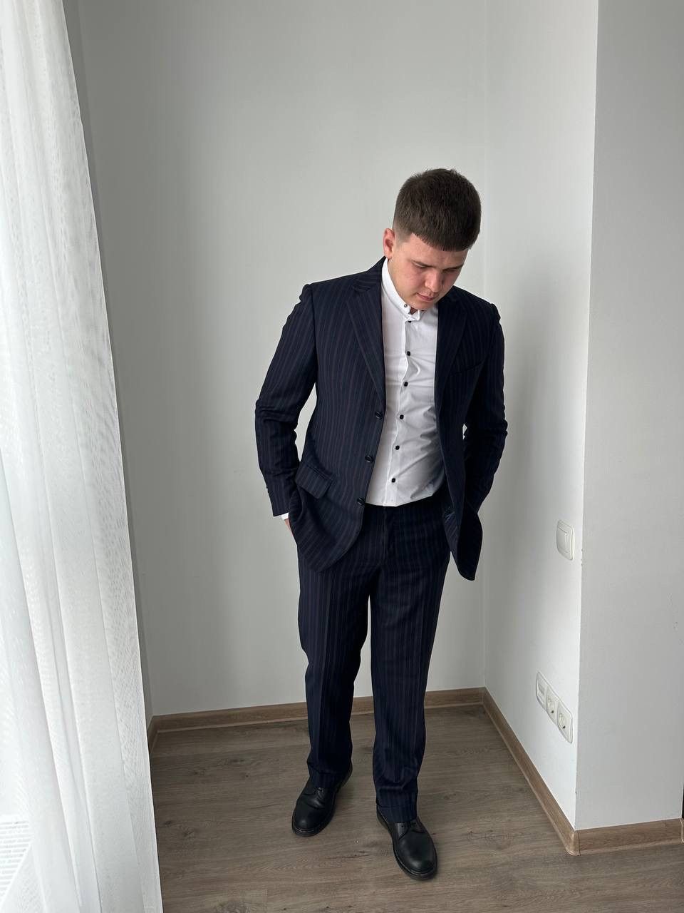 Pal Zileri × Vintage Vintage Pal Zileri Striped Virgin Wool Super Suit Size 48S - 5 Thumbnail