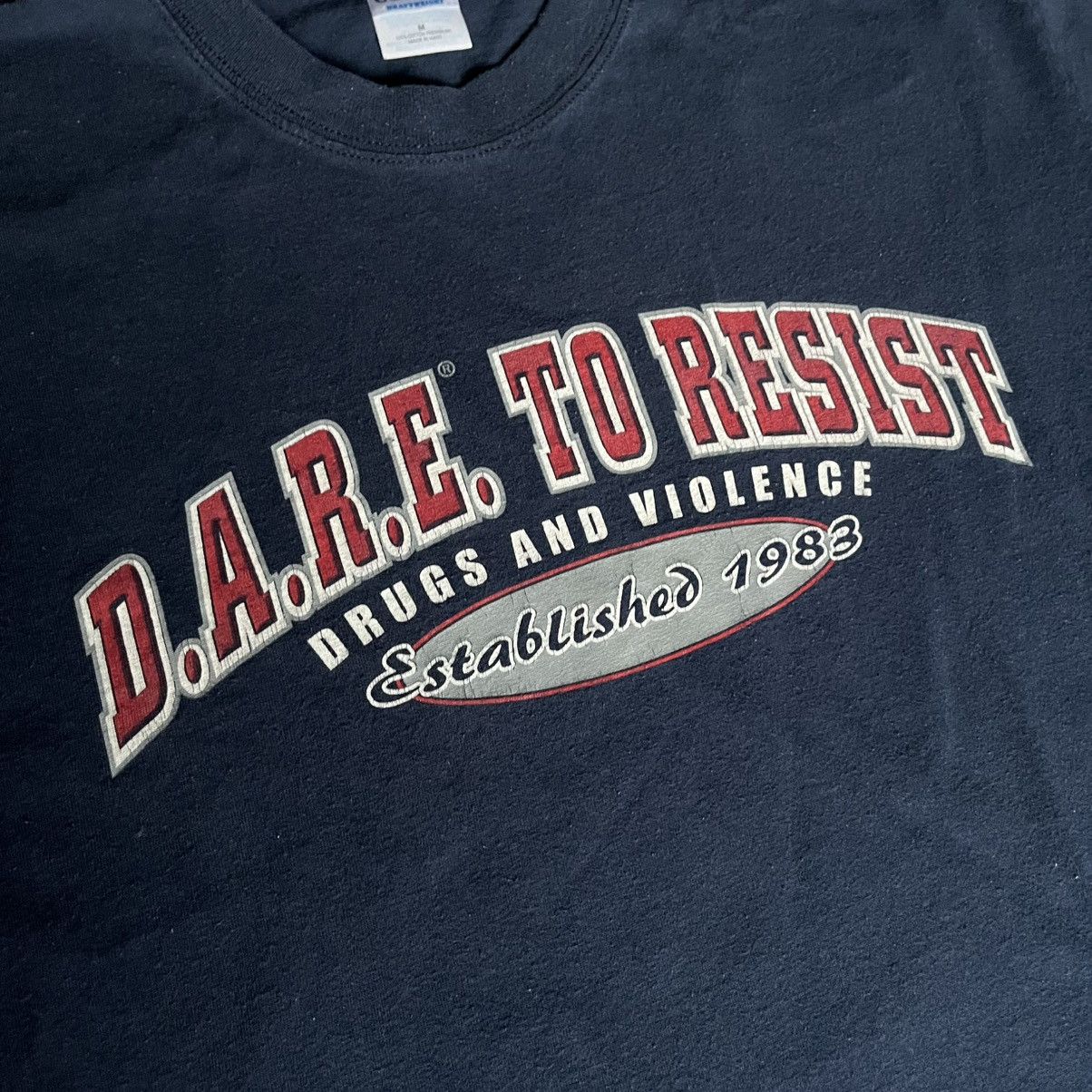 D.A.R.E × Vintage Vintage DARE To Resist Drugs And Violence Graphic Logo Tee Size US M / EU 48-50 / 2 - 5 Thumbnail