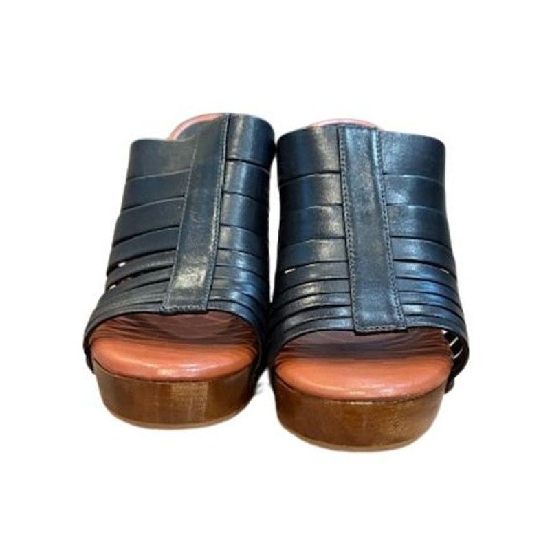 Johnston & Murphy Johnston & Murphy Platform Block Heel Black Sandals Size US 9 / IT 39 - 4 Thumbnail