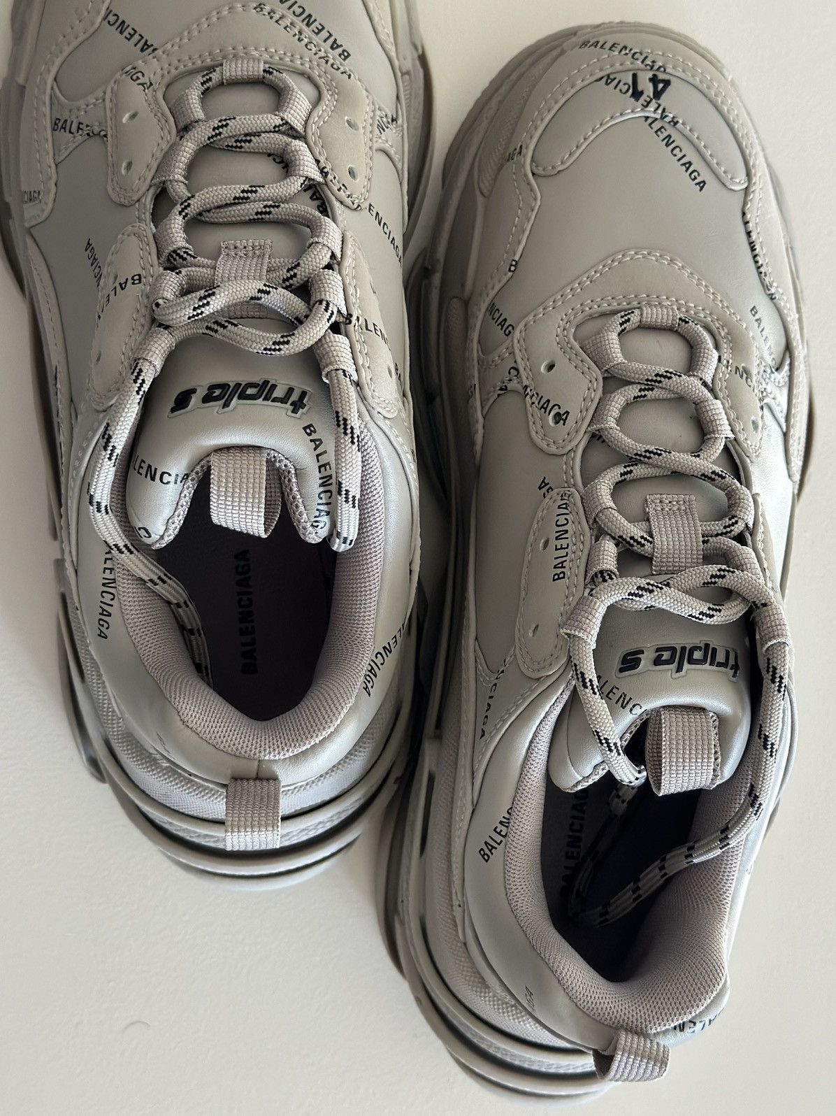 Balenciaga Balenciaga Triple S All Over Logo Sneaker Size US 8 / EU 41 - 9 Thumbnail