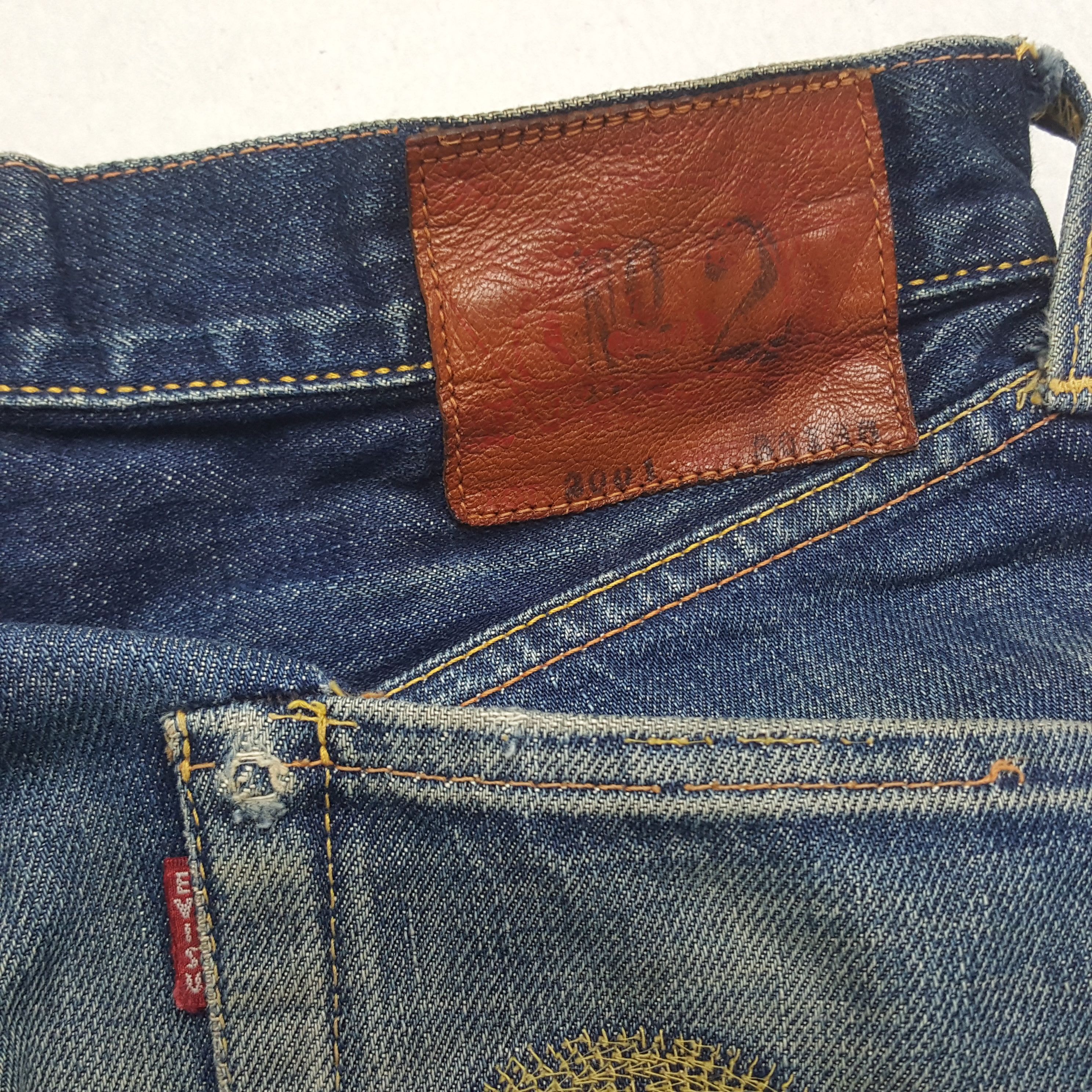 Evisu × Japanese Brand × Vintage Vintage Evisu Japanese Brand Daicock Custom Art Denim Jeans Size US 28 / EU 44 - 14 Thumbnail