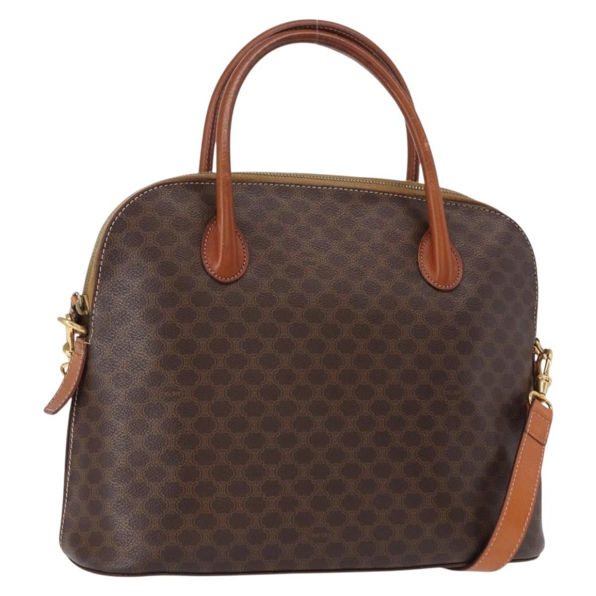 Celine Celine Vintage Macadam Handbag Canvas and Leather Size ONE SIZE - 1 Thumbnail