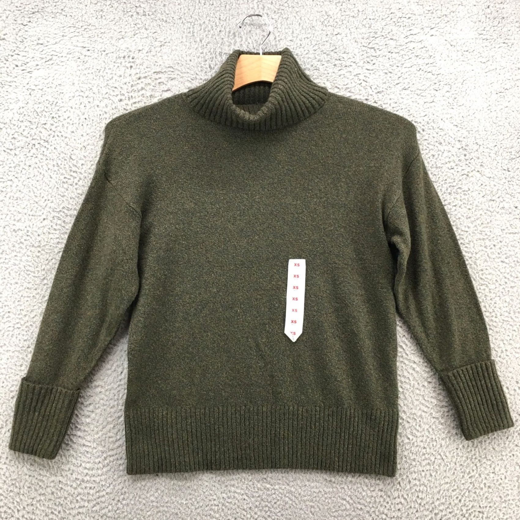 Old Navy Old Navy Turtle Neck Sweater Womens XS Green Cotton Blend Long Sleeve NEW Size XS / US 0-2 / IT 36-38 - 2 Thumbnail
