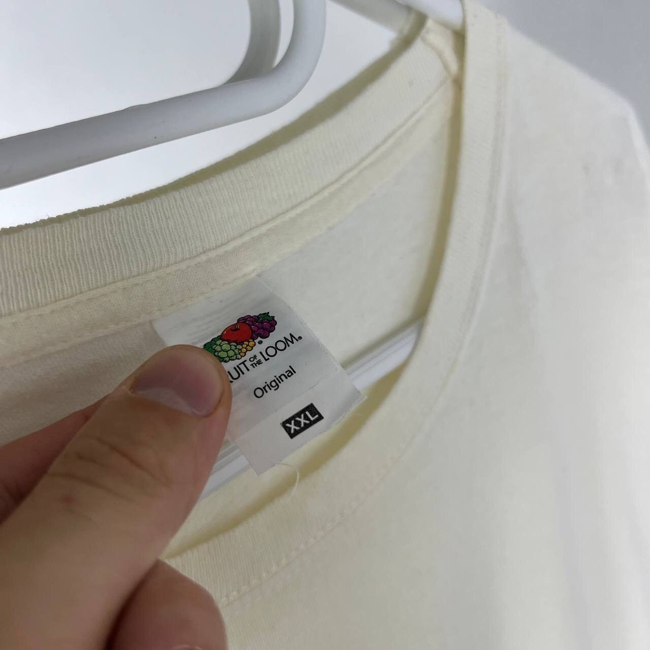 Fruit Of The Loom Vintage Y2k Style Baggy Blanket Tee Oversized White Size US XXL / EU 58 / 5 - 3 Thumbnail