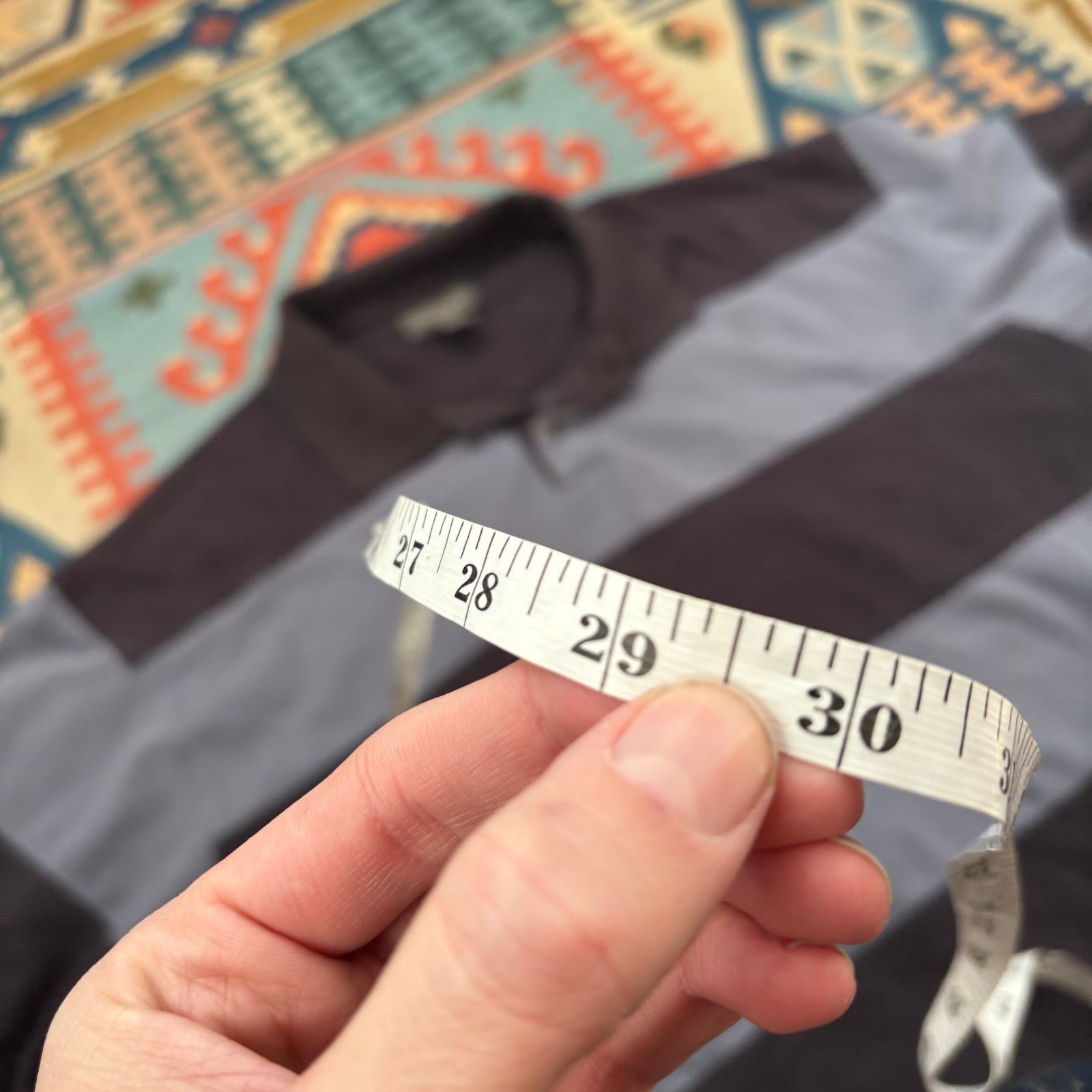 Van Heusen × Vintage Y2K Vintage Striped Blue Rugby Polo Long Sleeve Shirt XL Size US XL / EU 56 / 4 - 9 Thumbnail