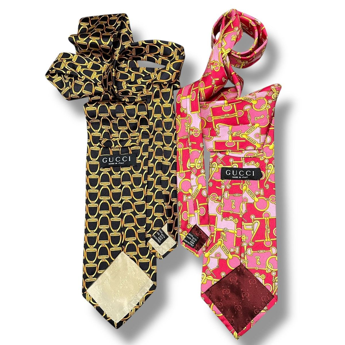 Gucci SET OF 2 - Gucci Tom Ford Era Locking Chains Silk Neckties Size ONE SIZE - 6 Thumbnail