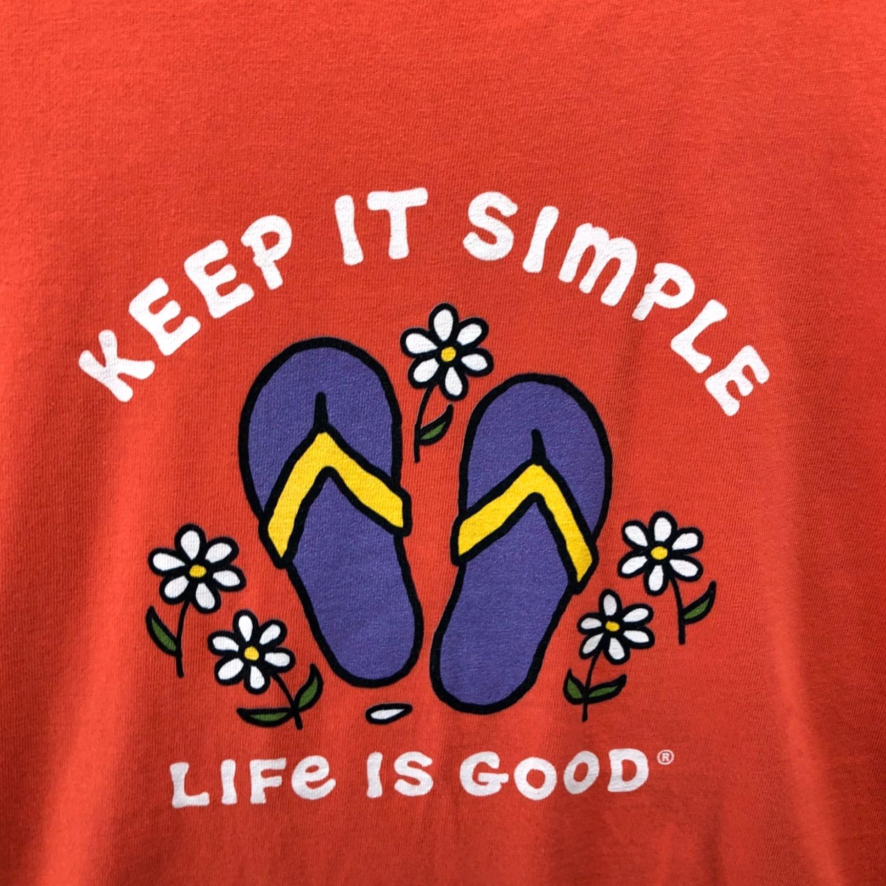 Life is Good Life Is Good Women's T-Shirt M Crew Neck Short Sleeve Cotton Beach Vacation Orange Summer Size M / US 6-8 / IT 42-44 - 6 Thumbnail