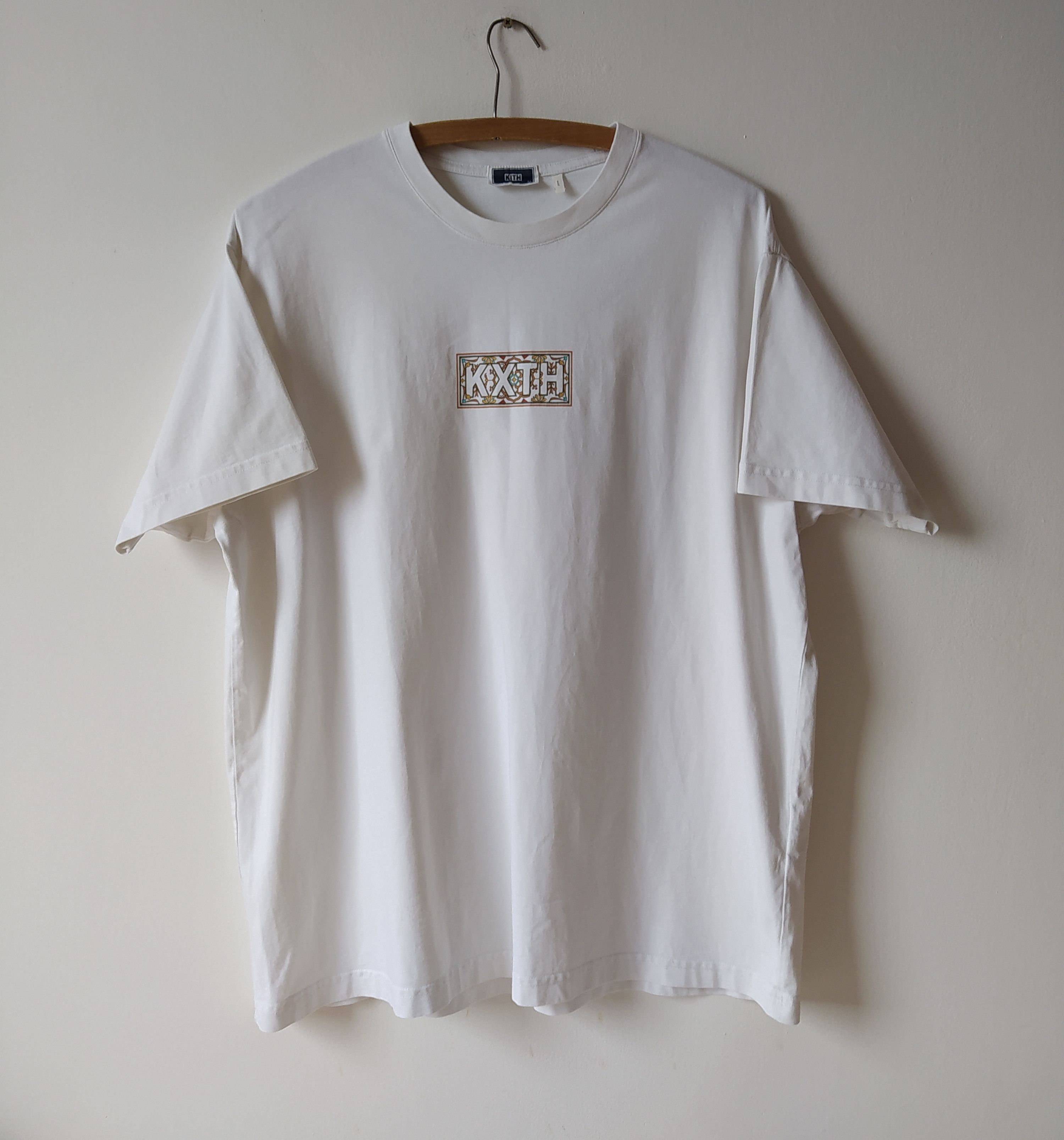 Kith Kith Moroccan Tile Classic Logo Tee Beige | Grailed