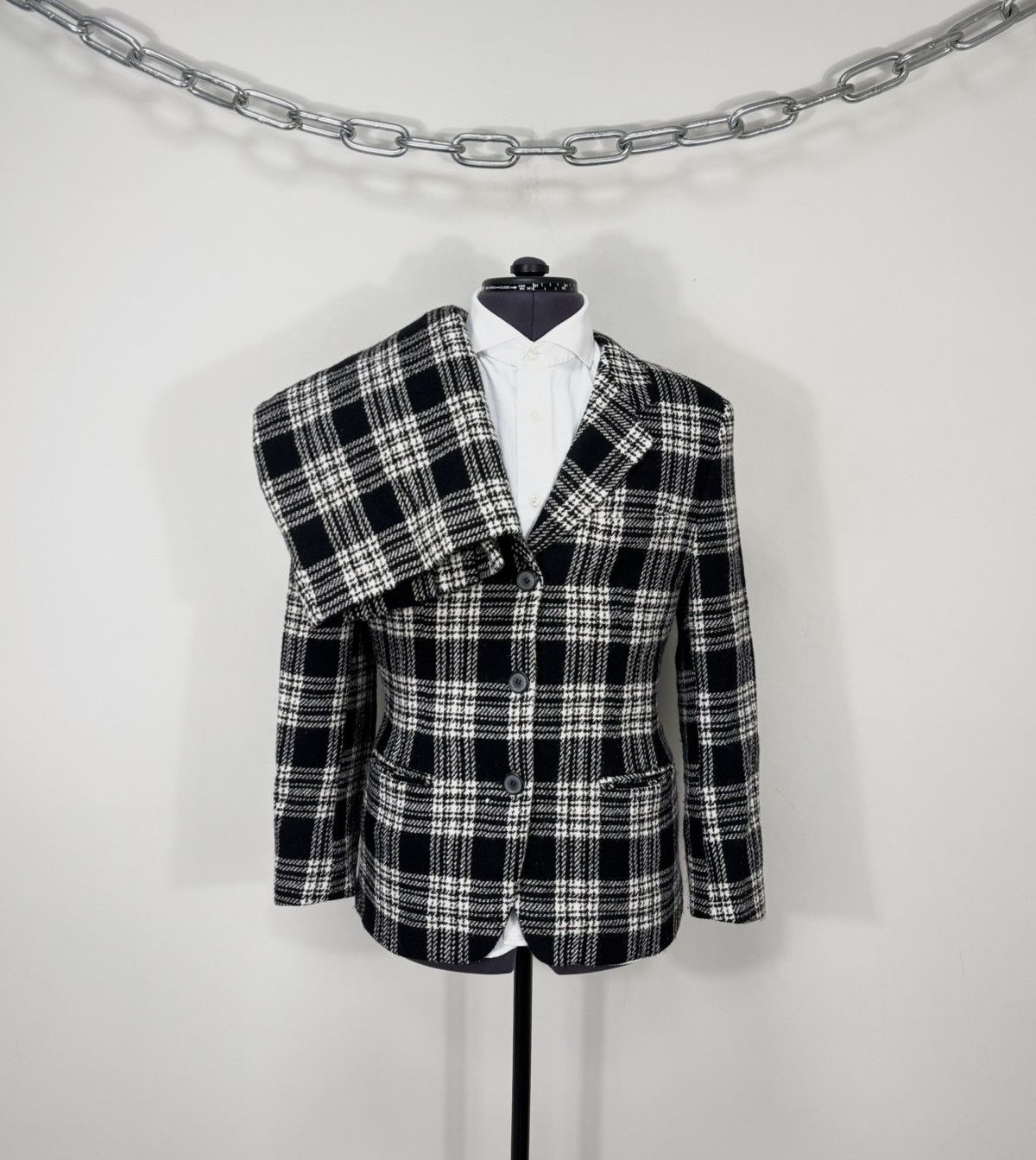 Harris Tweed Harris Tweed Women’s Plaid Check Gray Wool Blazer Skirt Set Size M / US 6-8 / IT 42-44 - 1 Thumbnail