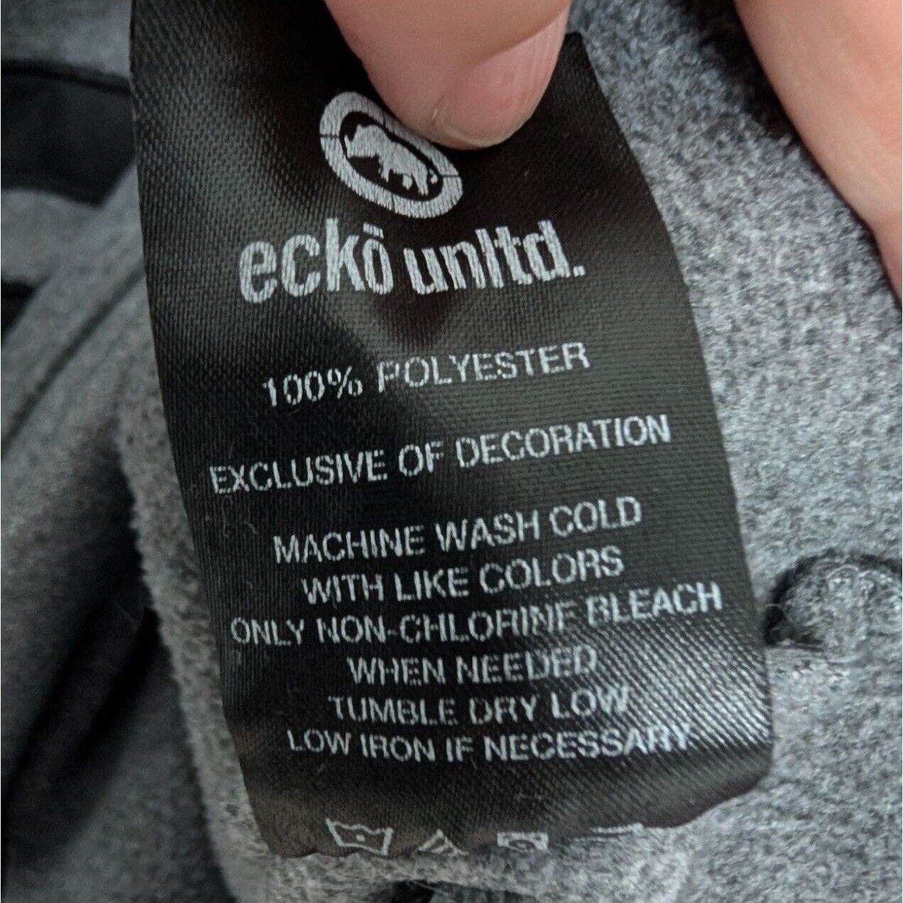 Designer Y2K Ecko Unltd Embroidered Logo Hoodie Mens Size 4XL Gray Size 4XL / US 24-26 - 7 Thumbnail