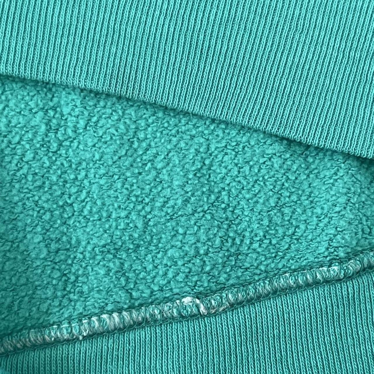 1980's JCPenney Raglan Felt Printed Crewneck Snooker Teal