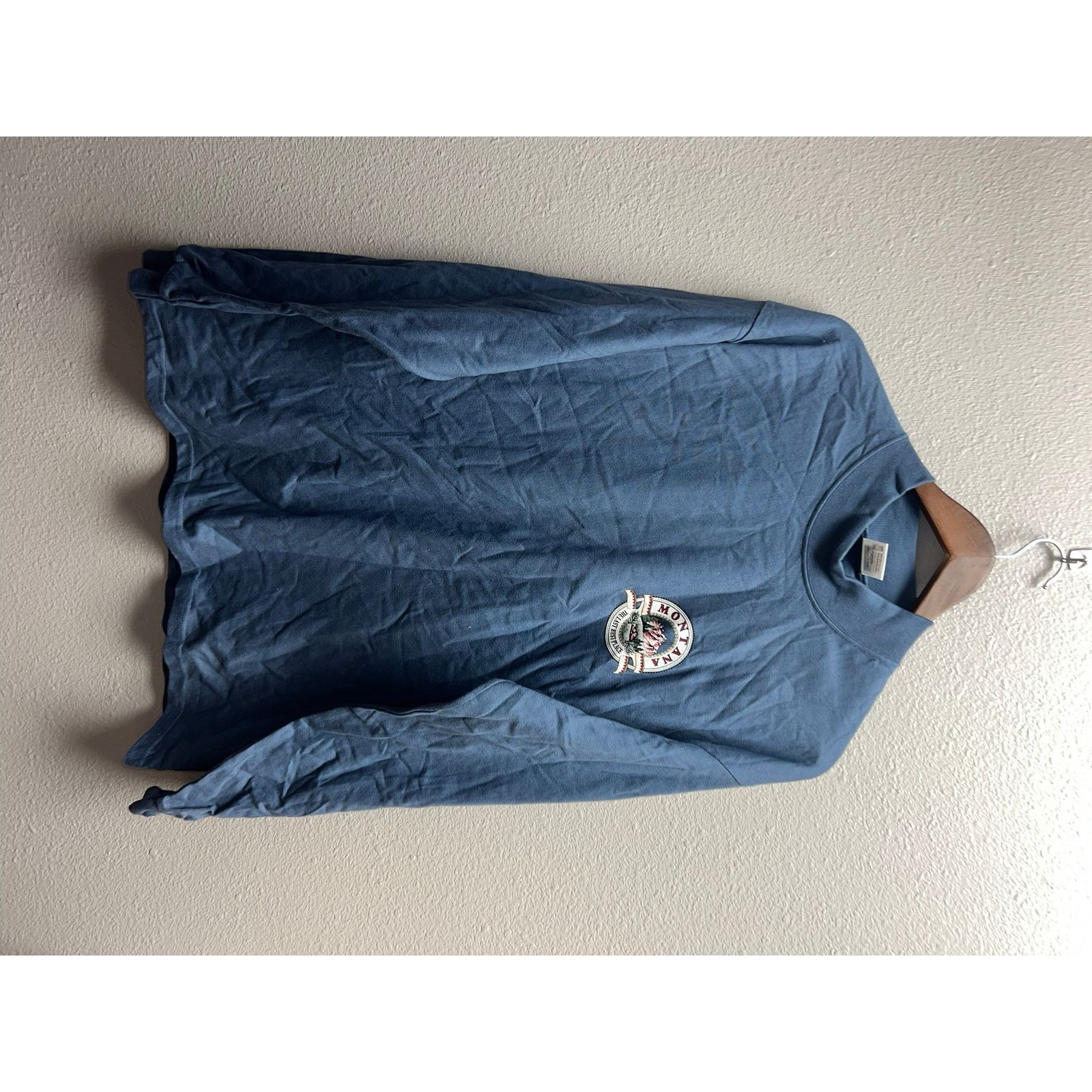 Anvil Vintage Montana Shirt The Last Best Place Blue Large L 90s Size US L / EU 52-54 / 3 - 3 Thumbnail