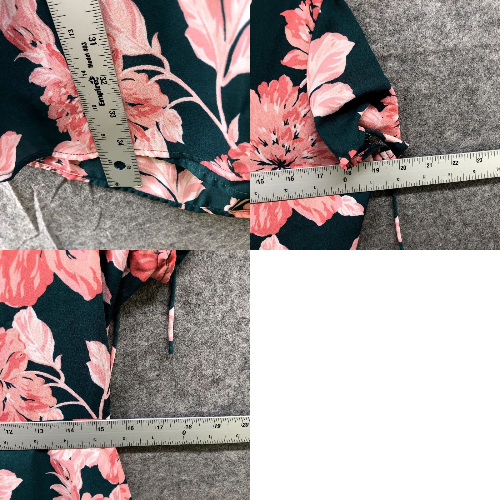 J.Crew J. Crew Mercantile Floral Dress Size 10 Pink Green Short Sleeve V Neck Knee Size 32" / US 10 / IT 46 - 8 Thumbnail