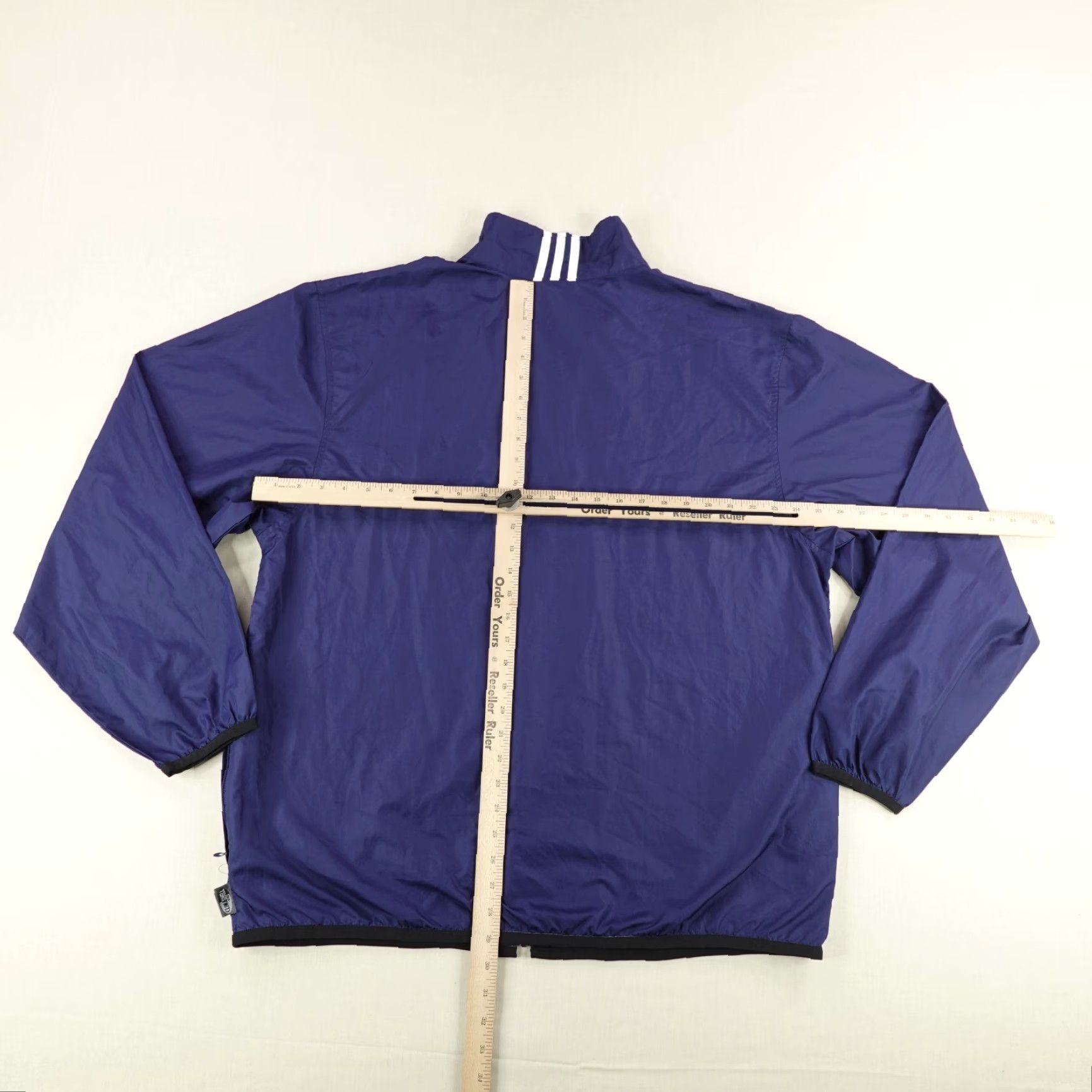 Adidas VINTAGE adidas Jacket Mens XL Blue Windbreaker Track Coat Full Zip Up Y2K Zip Up Size US XL / EU 56 / 4 - 7 Thumbnail