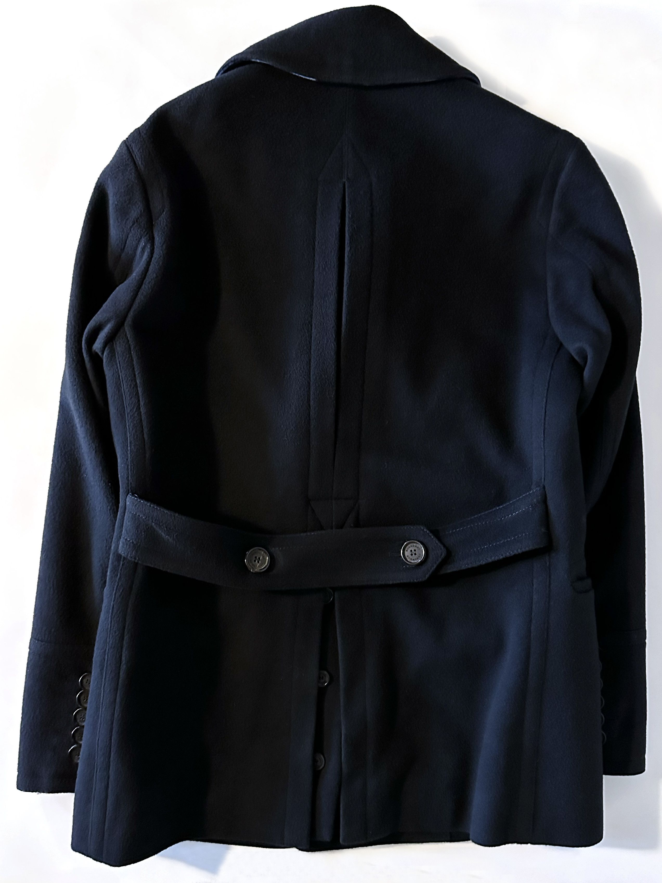 Burberry Men's Navy Wool-Cashmere Pea Coat LIKE NEW Size US S / EU 44-46 / 1 - 7 Thumbnail