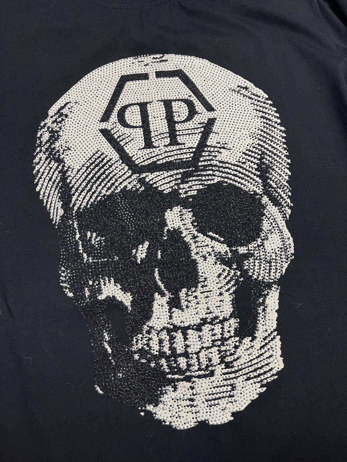 Philipp Plein Skull Rhinestone T-Shirt Black Platinum Cut LuxuryStreetwear Size US XL / EU 56 / 4 - 3 Thumbnail