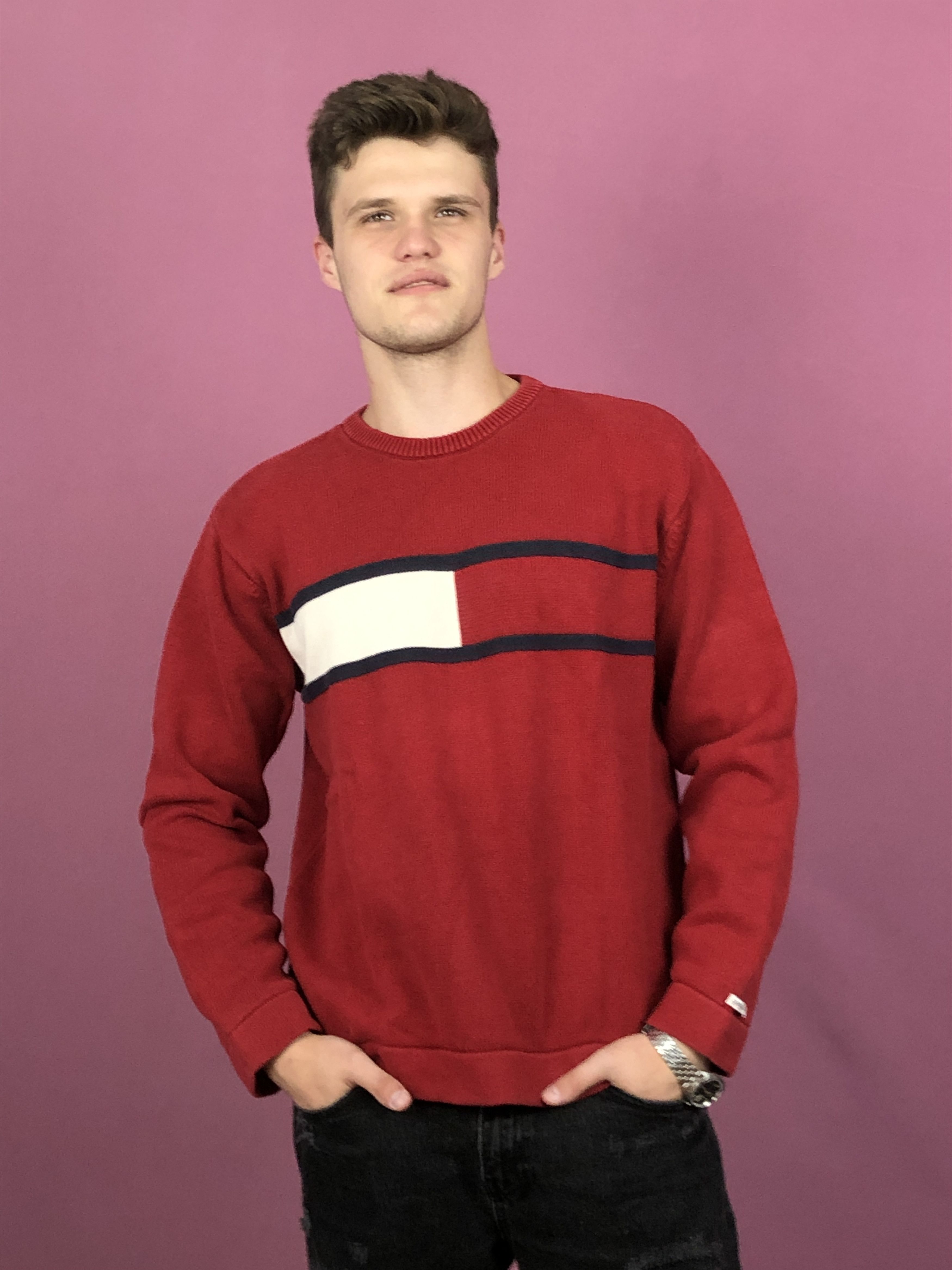 Tommy Hilfiger × Vintage Tommy Hilfiger Vintage Men's Sweater - L Size US L / EU 52-54 / 3 - 1 Thumbnail