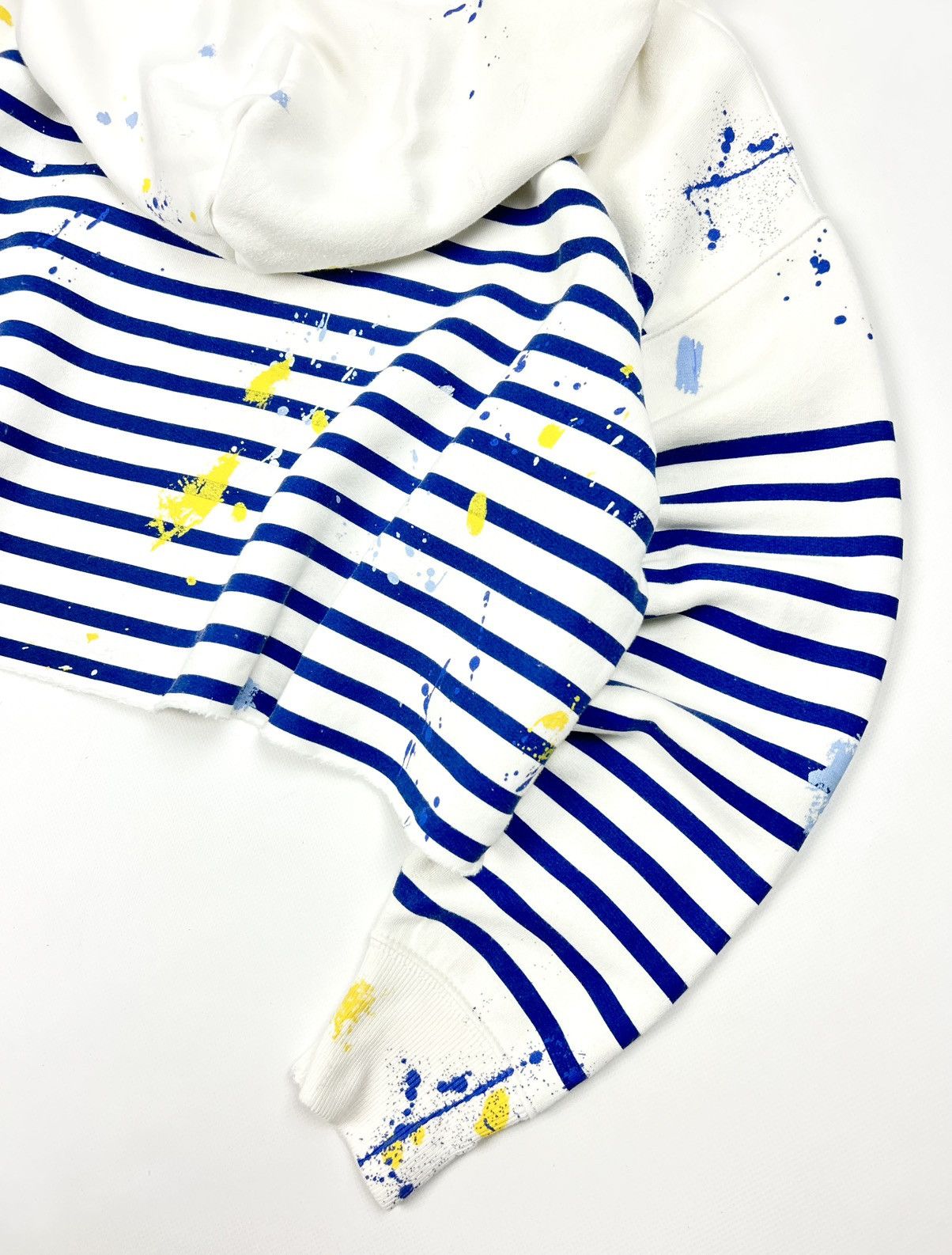 Denim & Supply Ralph Lauren Denim & Supply Ralph Lauren Cropped Striped Paint Hoodie Y2K Size L / US 10 / IT 46 - 12 Thumbnail