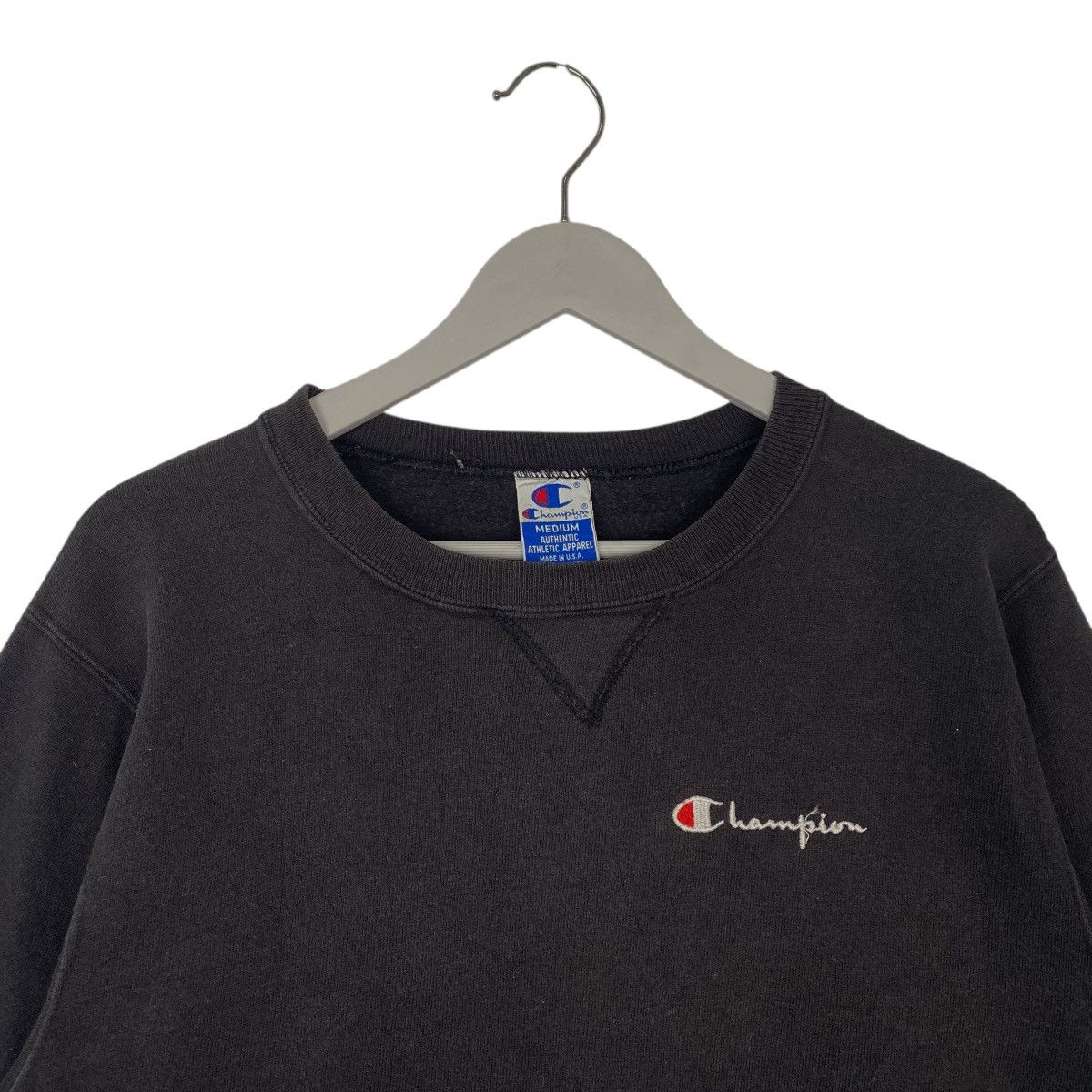 Vintage Vintage Champion Sweatshirt Crewneck Black Small Logo Size M Size US M / EU 48-50 / 2 - 4 Thumbnail
