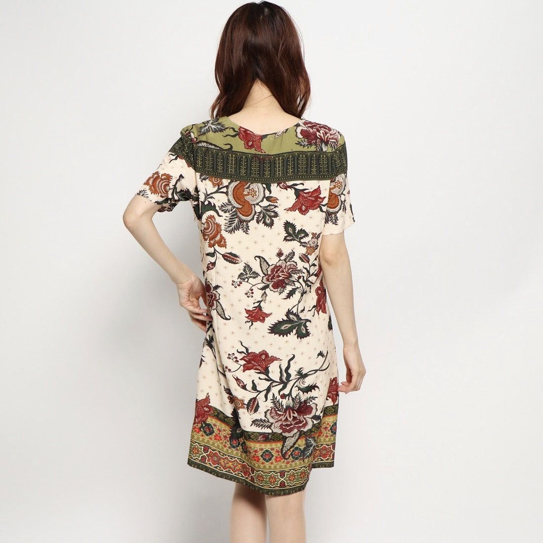 Designer × Desigual Desigual Womens Floral Printed V-Neck Tunic Dress Size S / US 4 / IT 40 - 3 Thumbnail