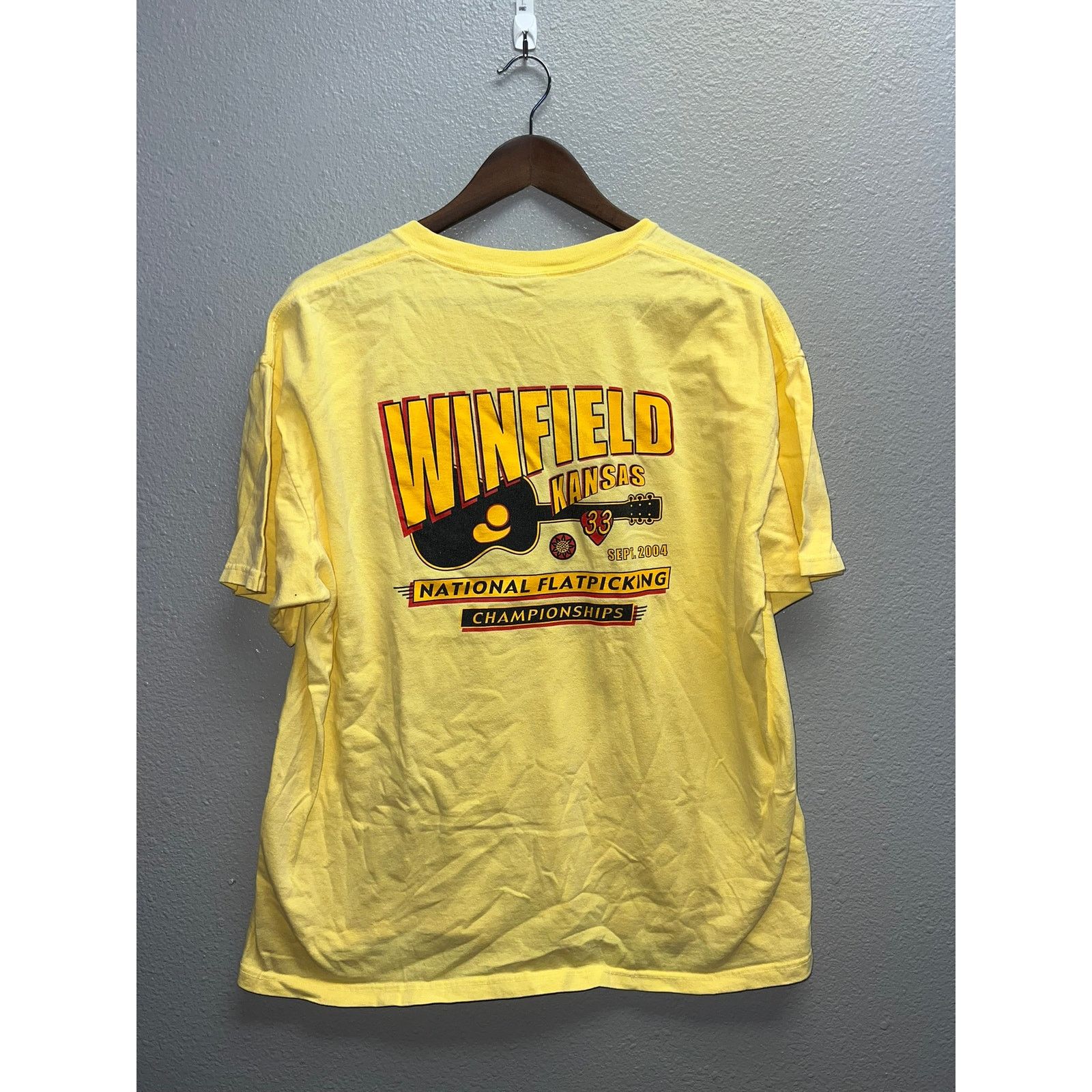 Anvil Vintage Flatpicking Shirt National Winfield Kansas Yellow L Size US L / EU 52-54 / 3 - 1 Thumbnail