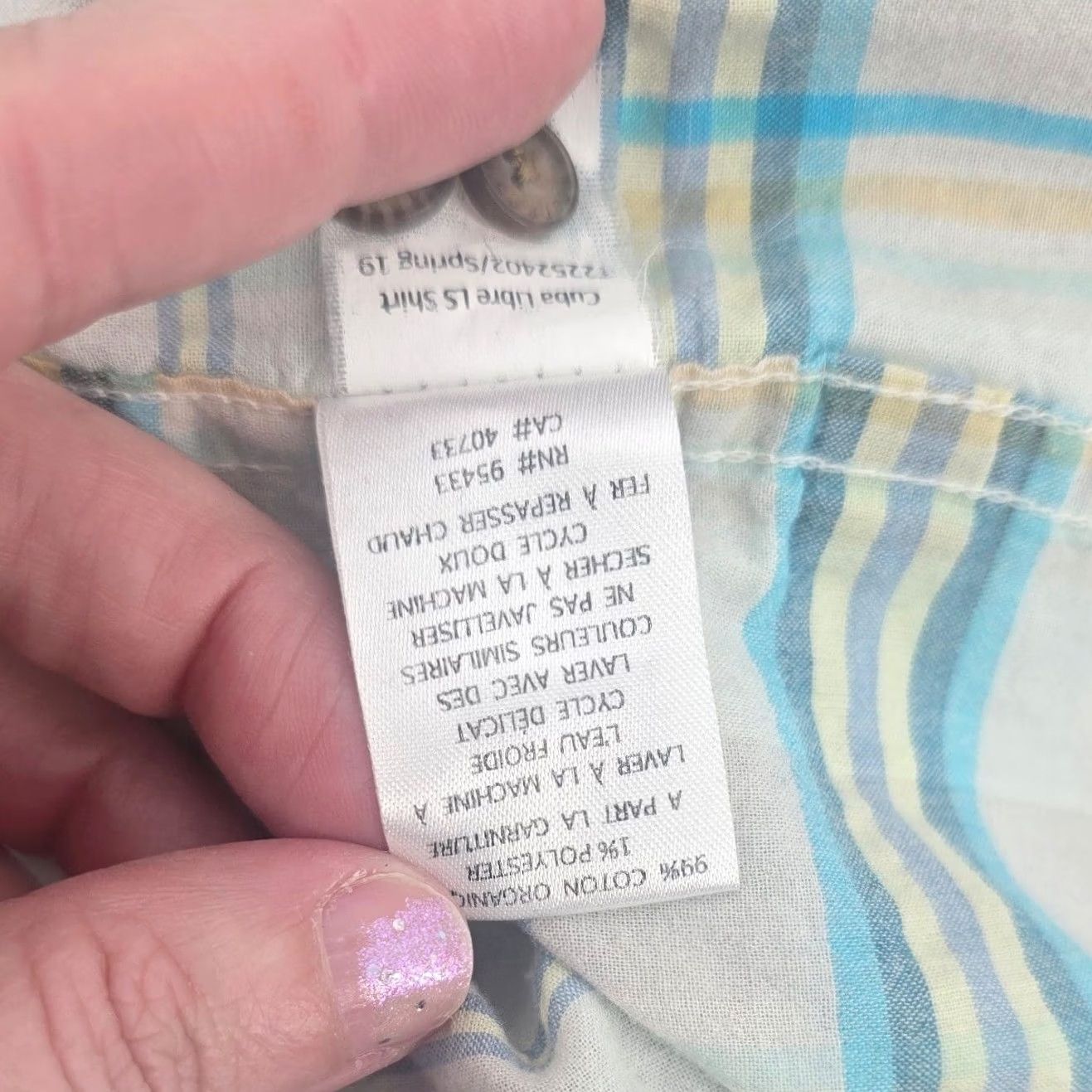 Toad&Co Toad&Co Button Front Shirt Men Medium Gray Blue Plaid Organic Cotton Long Sleeve Size US M / EU 48-50 / 2 - 7 Thumbnail
